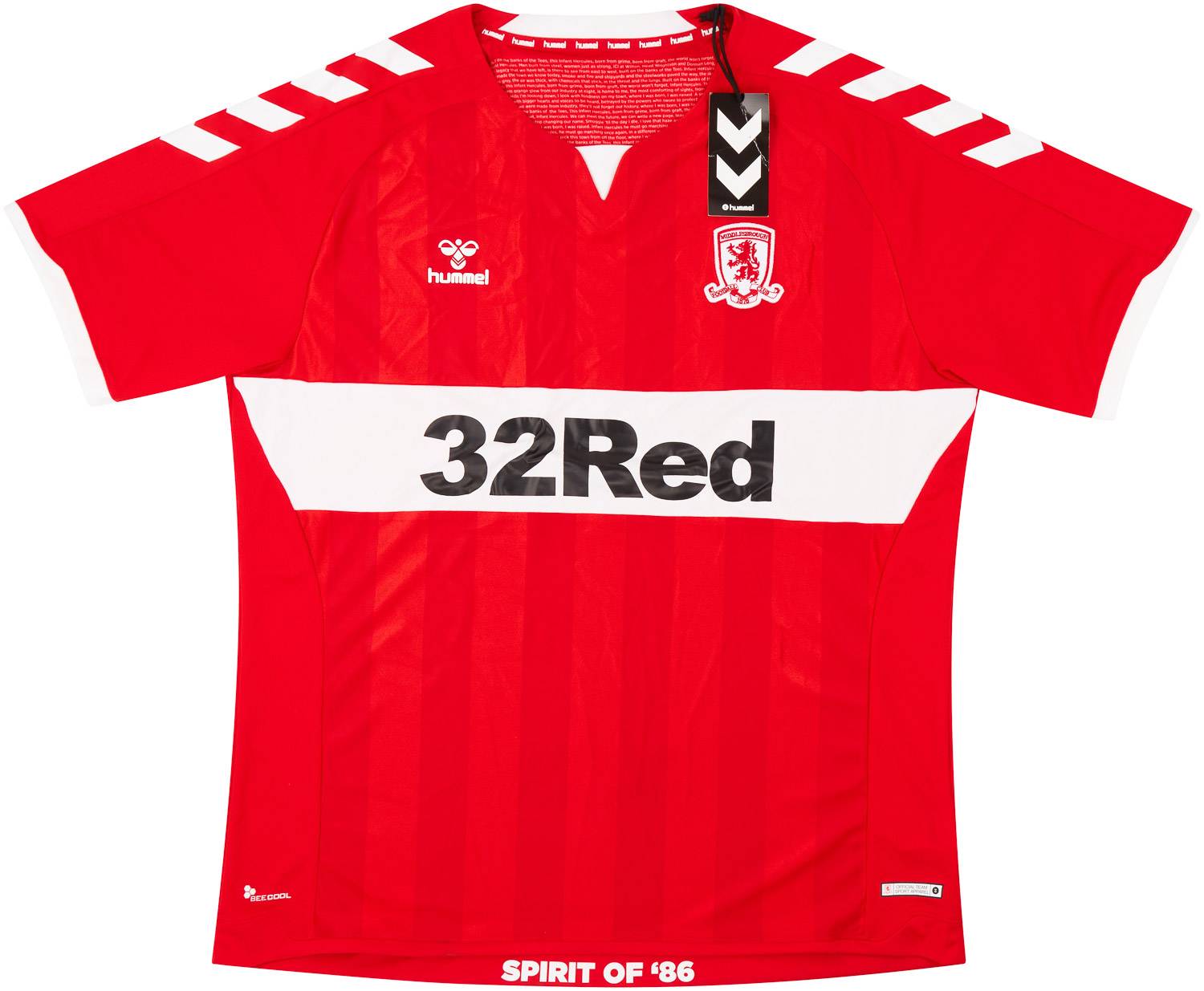 2018-19 Middlesbrough Home Shirt 3XL