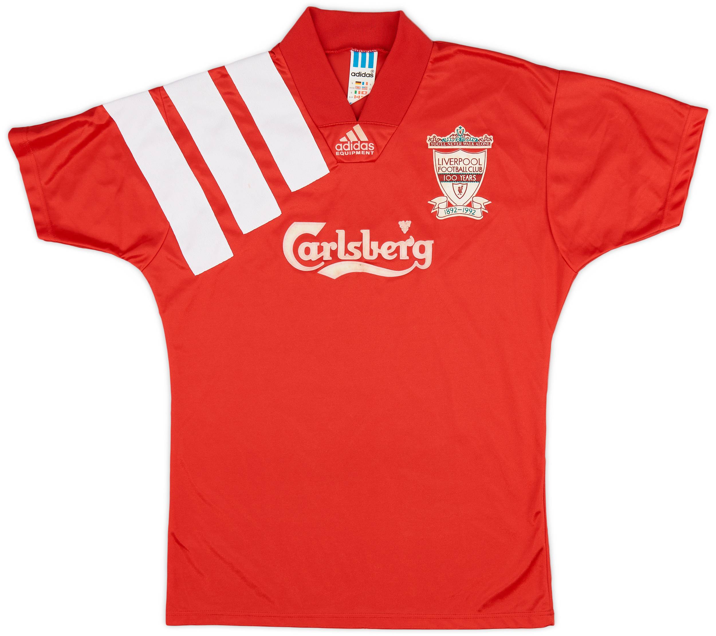 1992-93 Liverpool Centenary Home Shirt - 7/10 - (S)