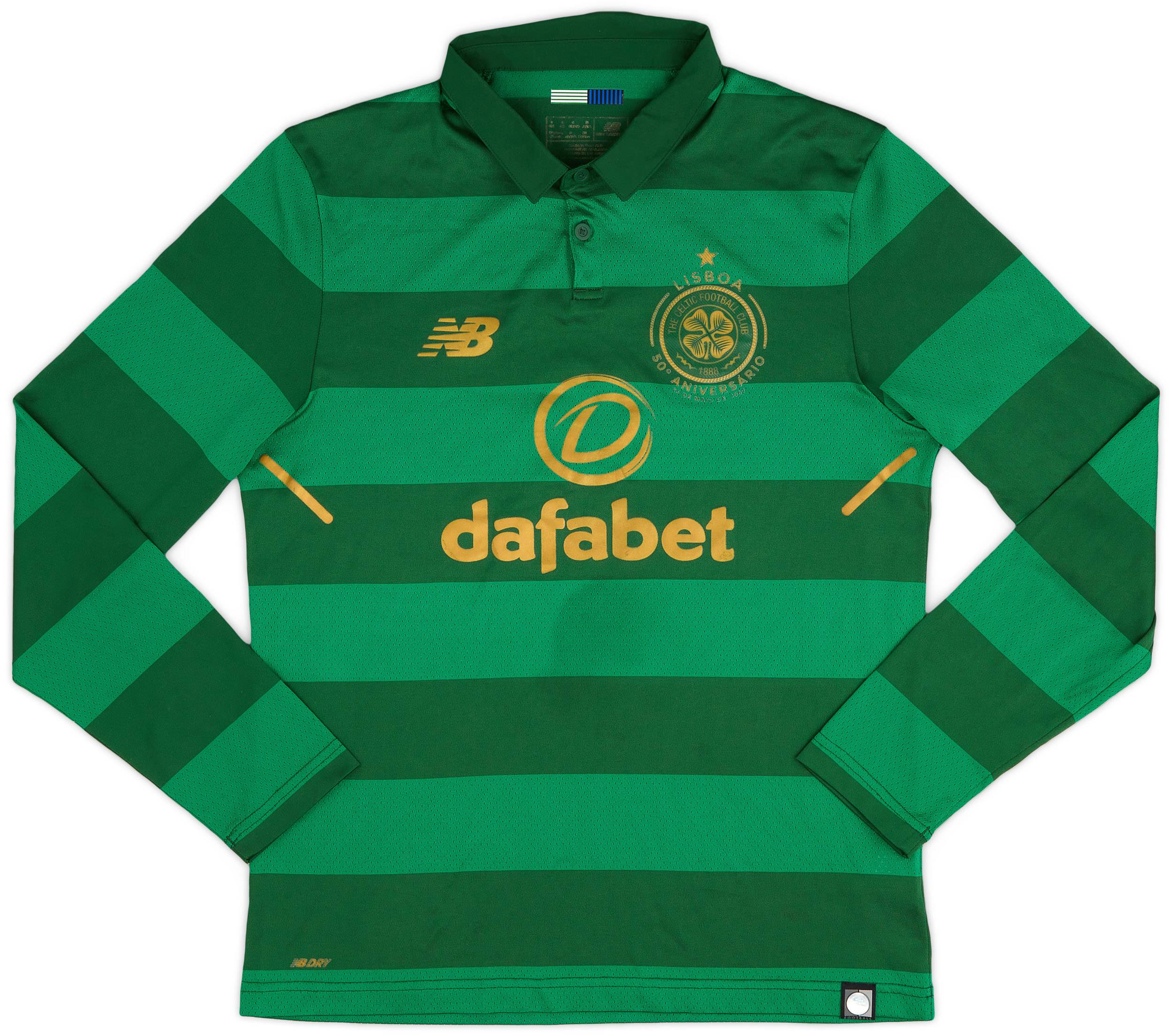 2017-18 Celtic 'Lisbon Lions 50th Anniversary' Away L/S Shirt - 6/10 - (S)