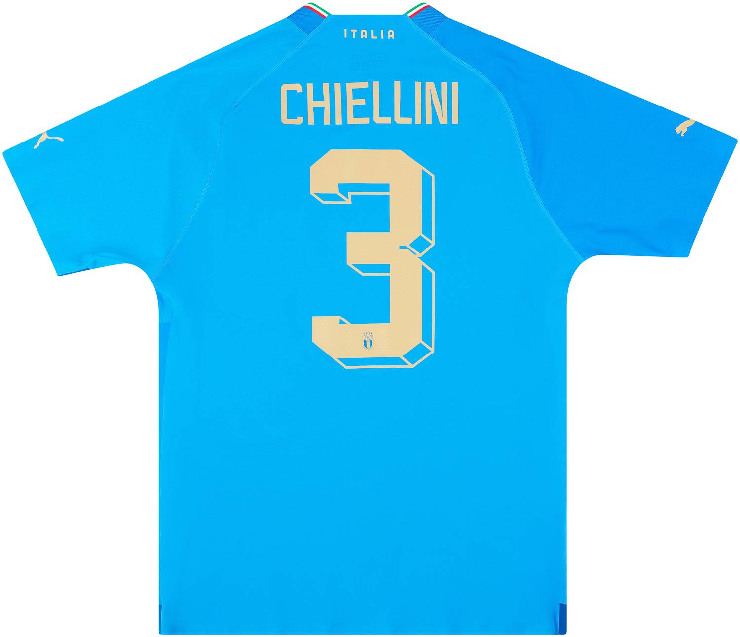 2022-23 Italy Authentic Home Shirt Chiellini #3