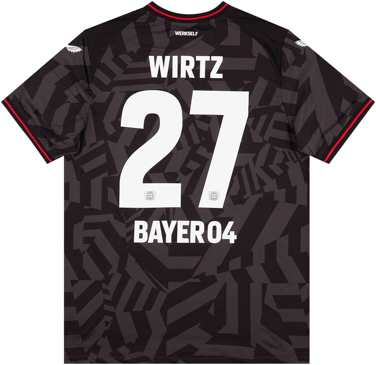 2022-23 Bayer Leverkusen Player Issue Pro Away Shirt Wirtz #27