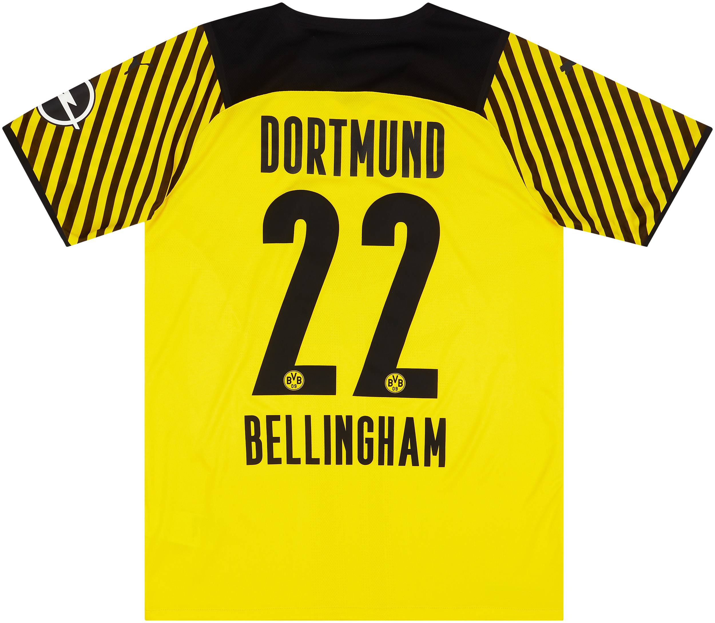 2021-22 Borussia Dortmund Player Issue Pro Home Shirt Bellingham #22