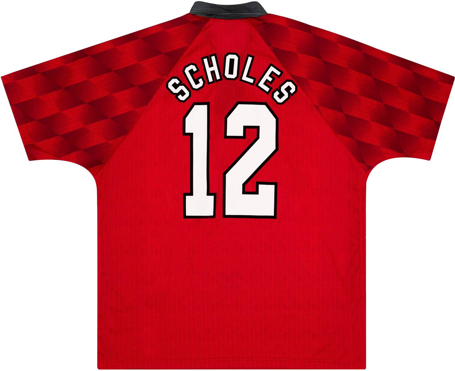 1996-98 Manchester United Home Shirt Scholes #12 - 9/10 - XL