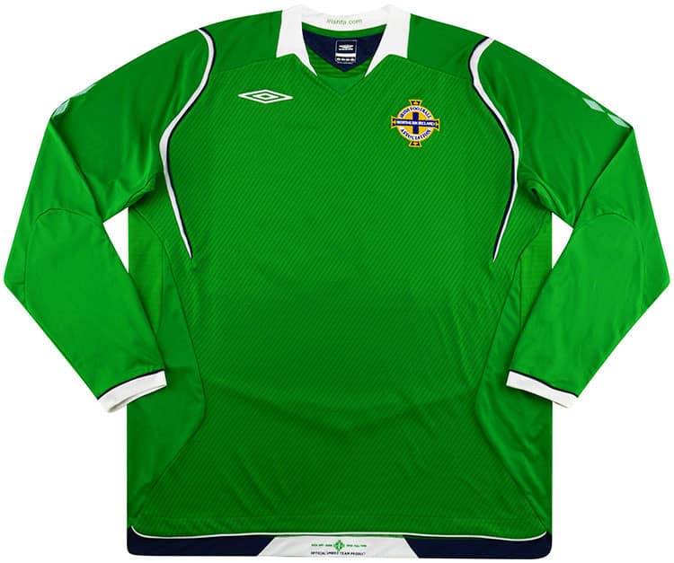 2008-10 Northern Ireland Home L/S Shirt - 8/10 - (M)