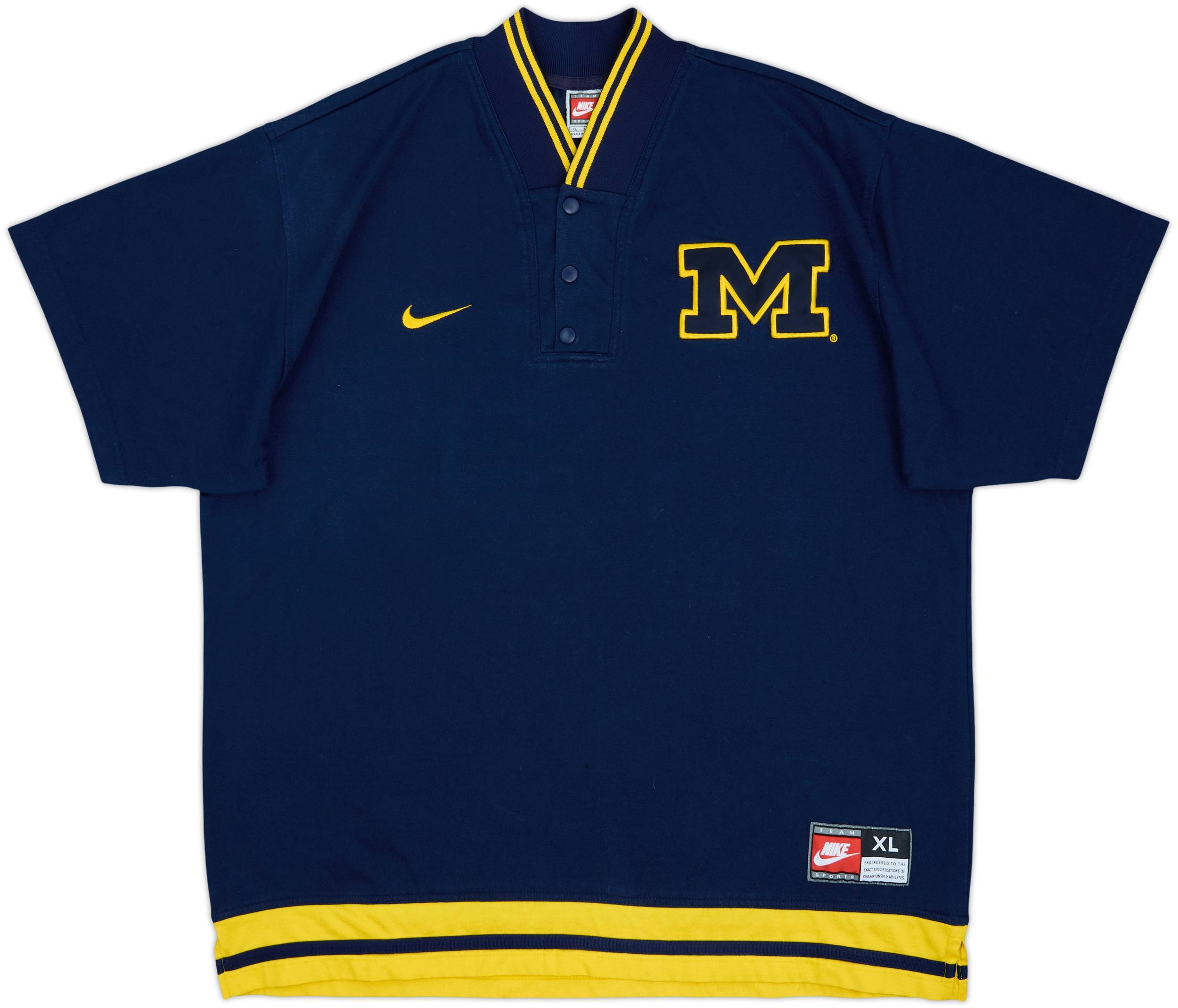 1990s Michigan Wolverines Nike Authentic Shooting Shirt - 9/10 - (XL)