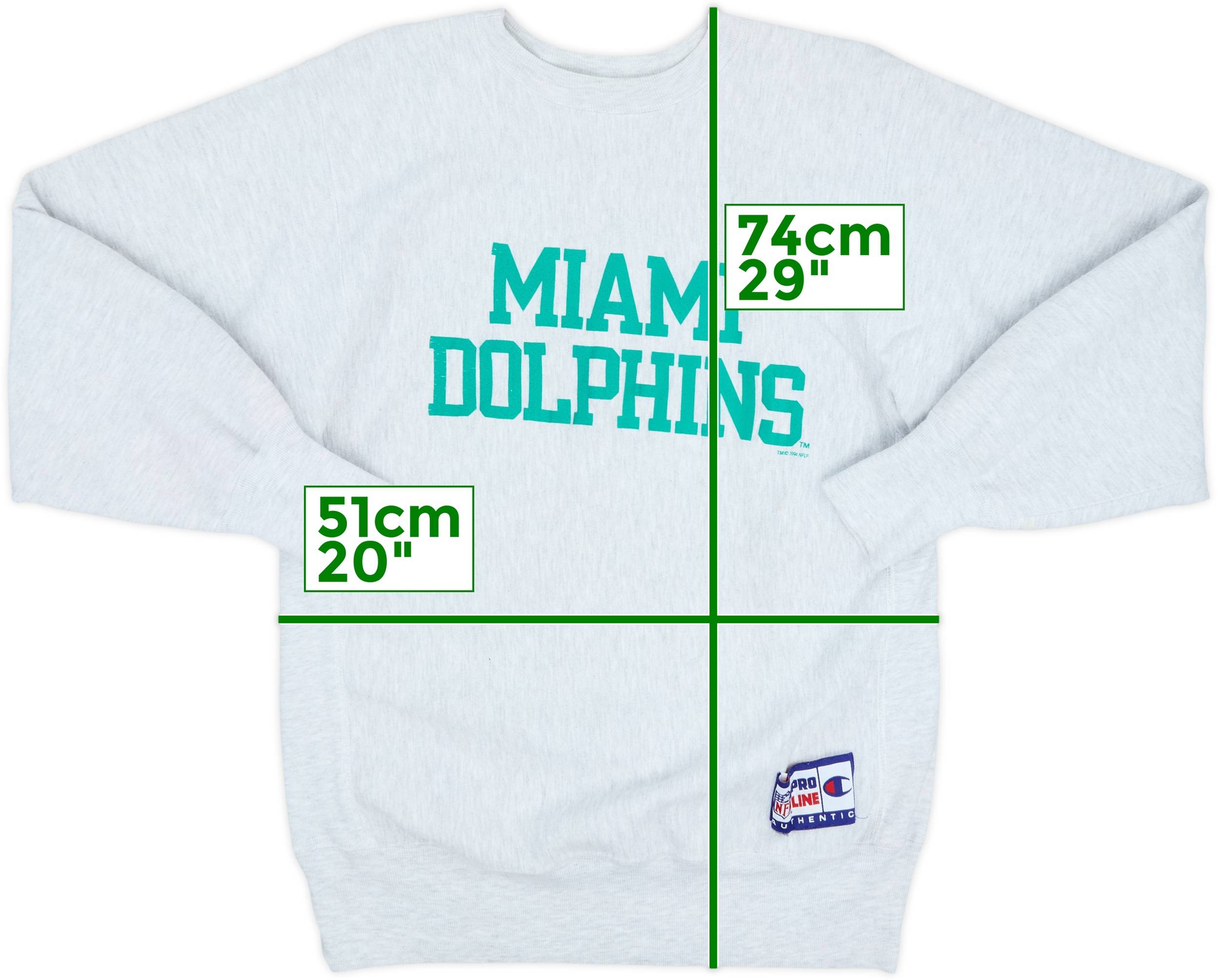 1994 Miami Dolphins Champion Sweat Top - 7/10 - (XL)