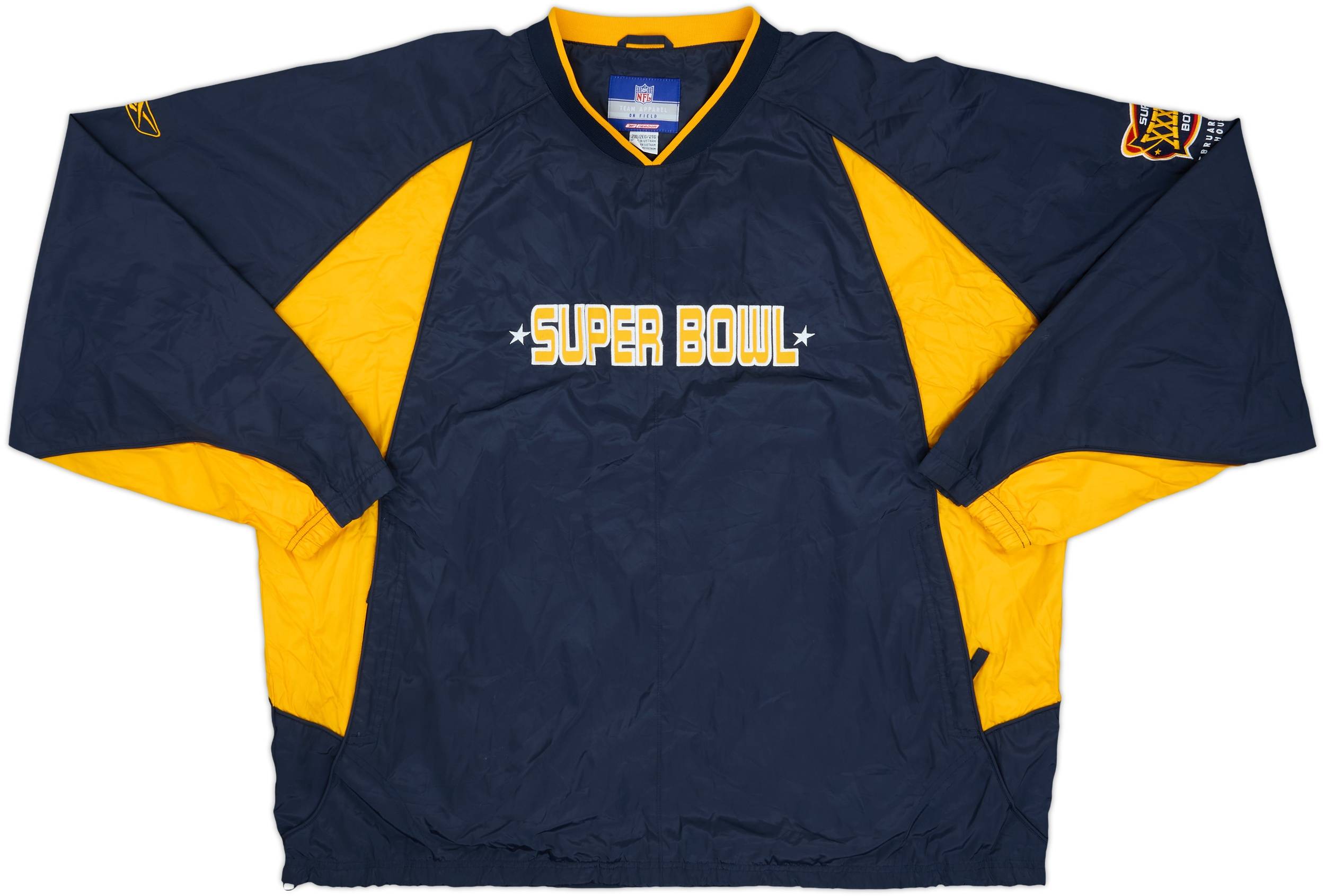 2004 Super Bowl XXXVIII Reebok Pullover Windbreaker Jacket - 9/10