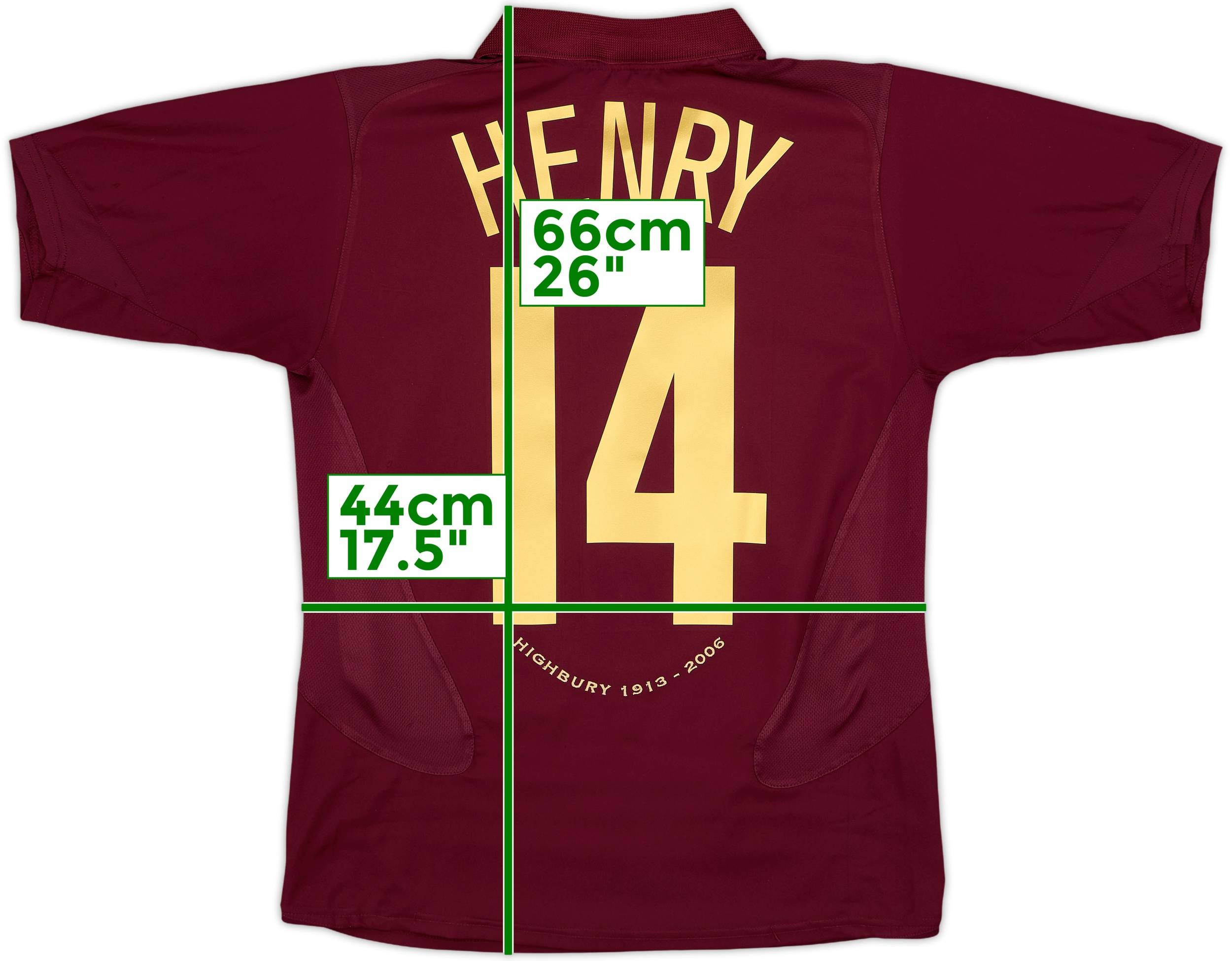 2005-06 Arsenal Home Shirt Henry #14 - 8/10 - (XL.Boys)