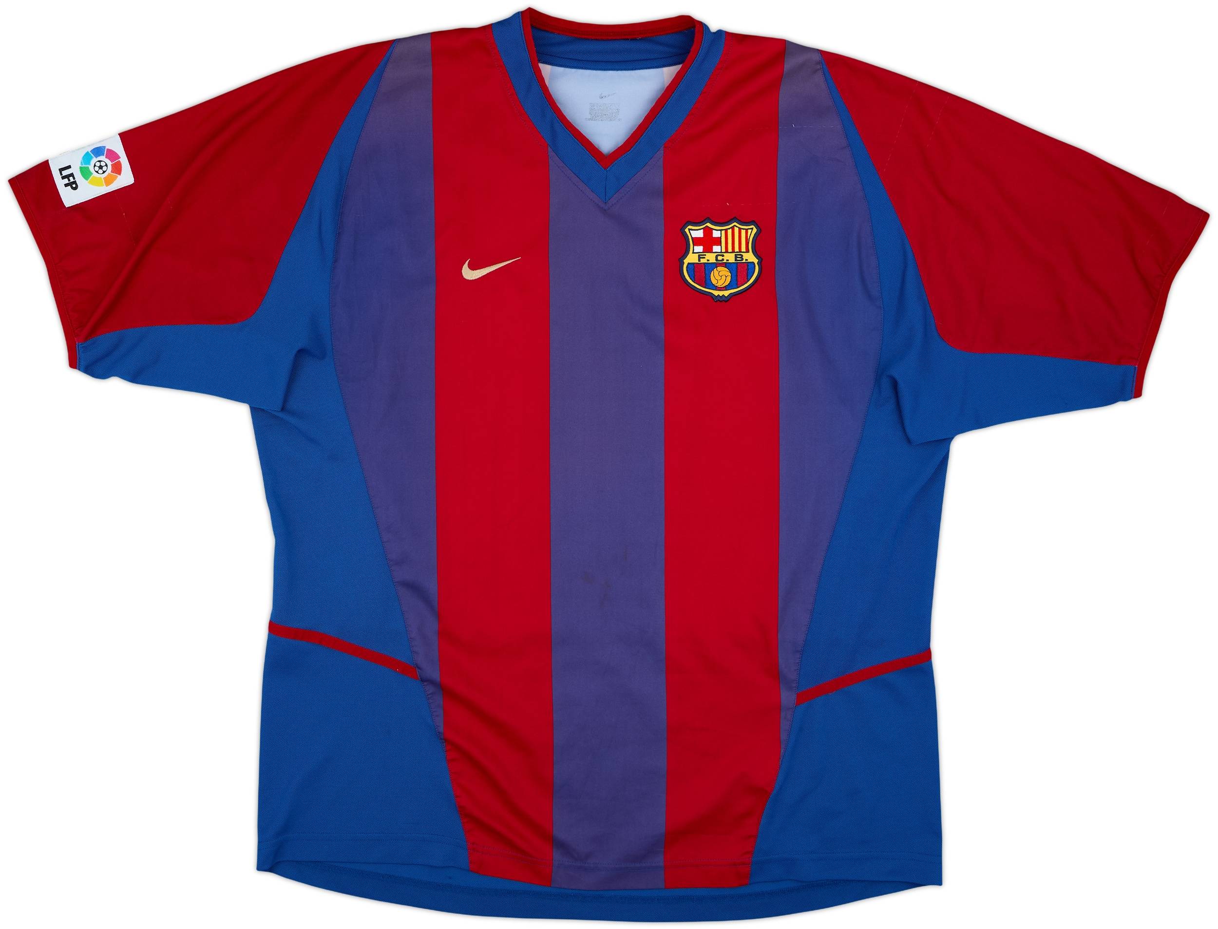 2002-03 Barcelona Home Shirt Riquelme #10 - 5/10 - (XL)
