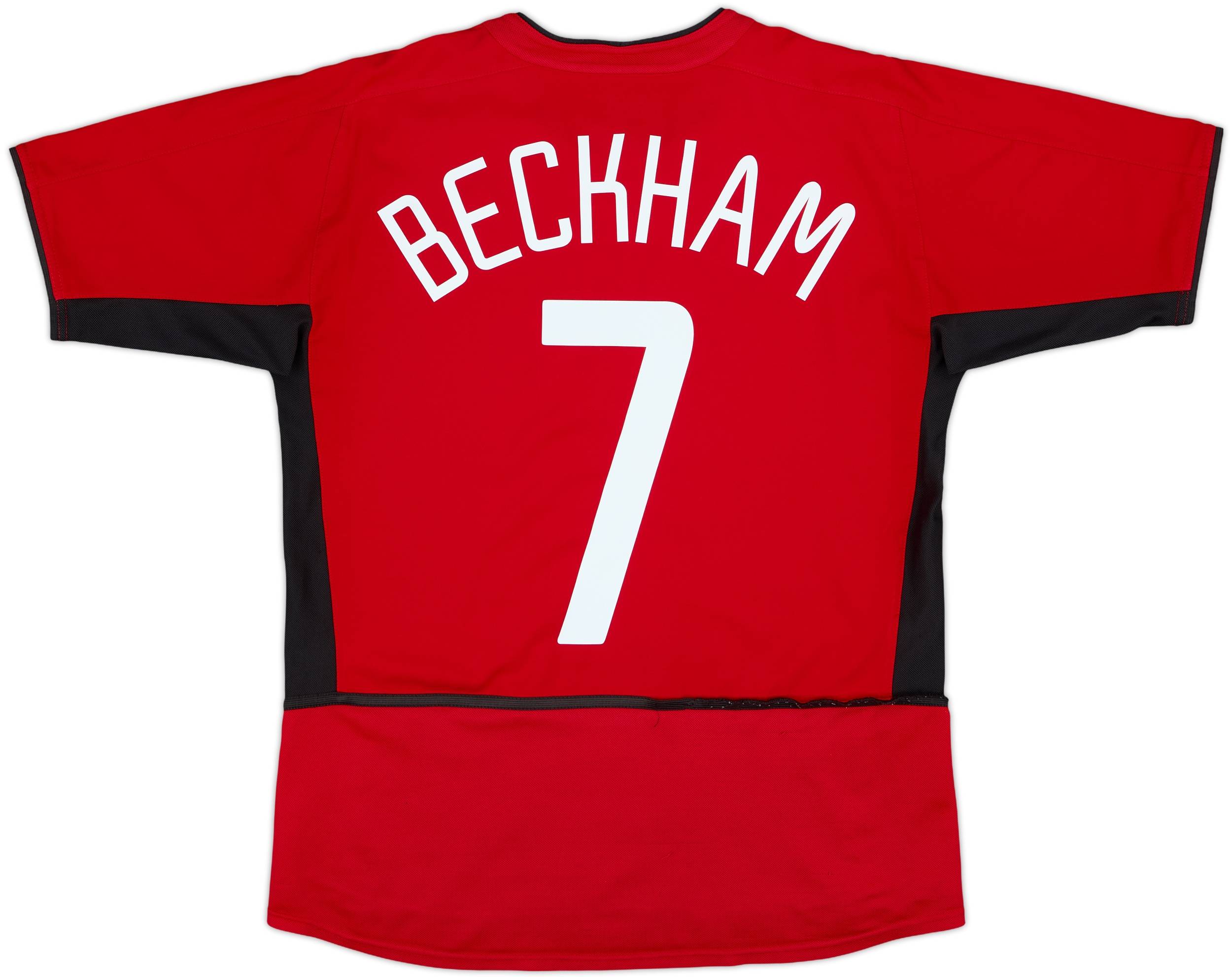 2002-04 Manchester United Home Shirt Beckham #7 - 5/10 - (XL.Boys)