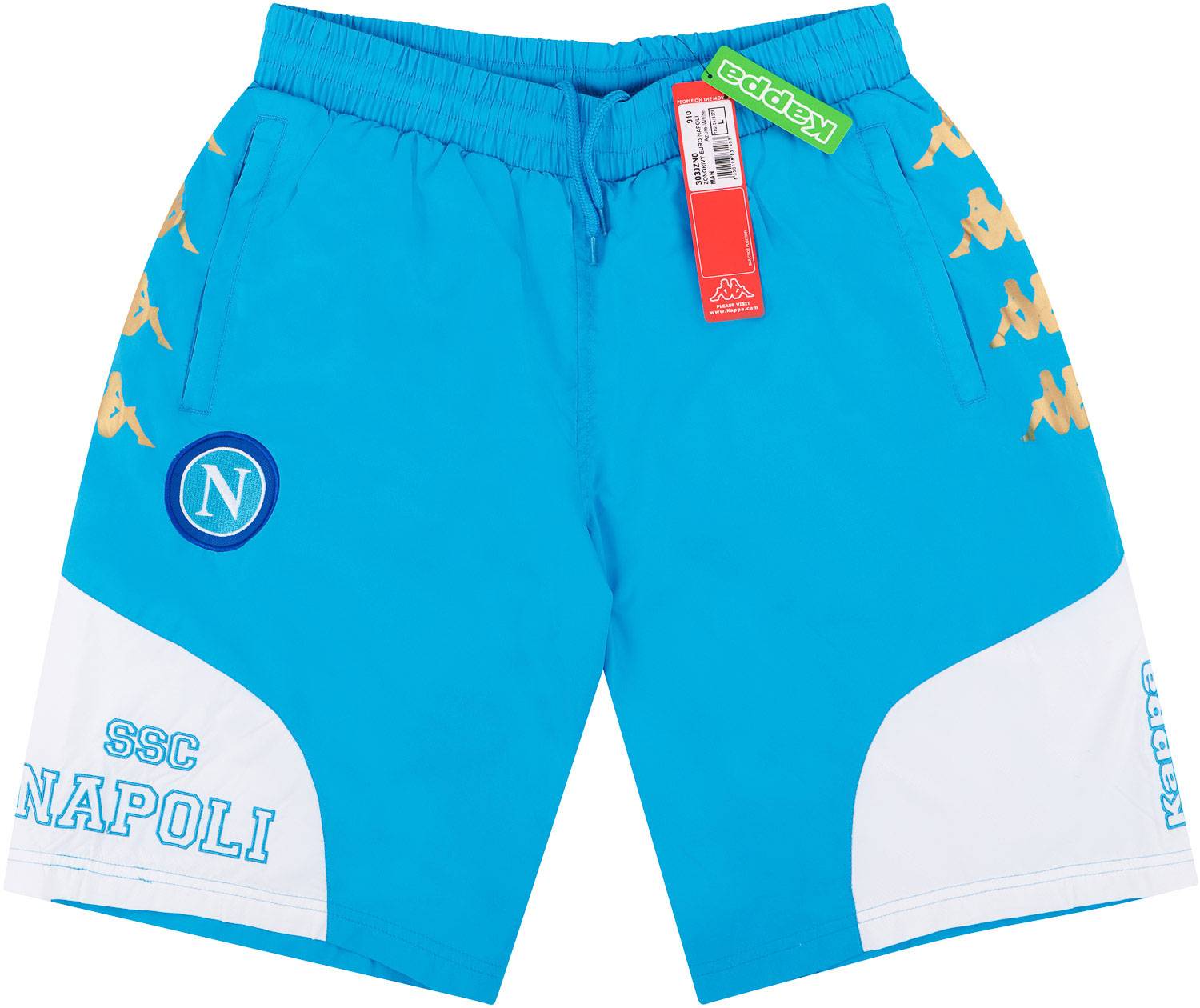 2016-17 Napoli Kappa Woven Leisure Shorts - NEW
