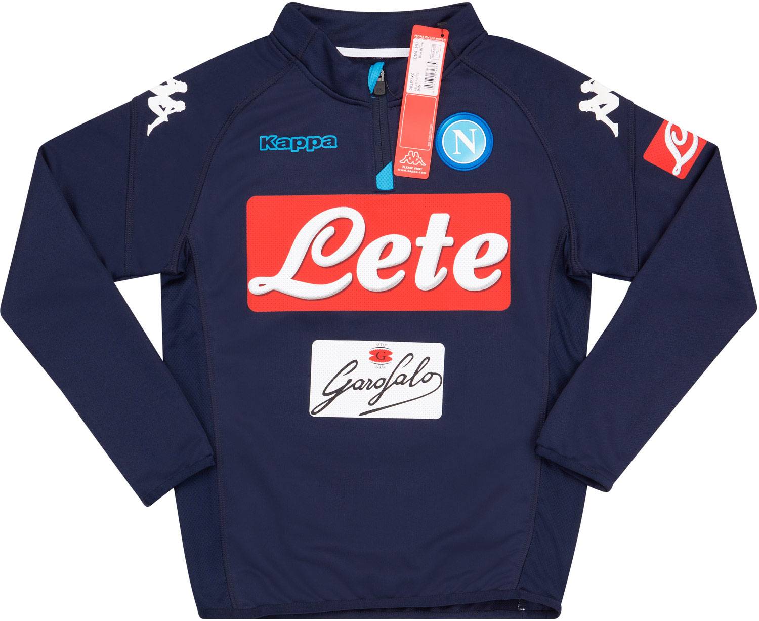 2017-18 Napoli Kappa 1/2 Zip Training Top (L.Kids)