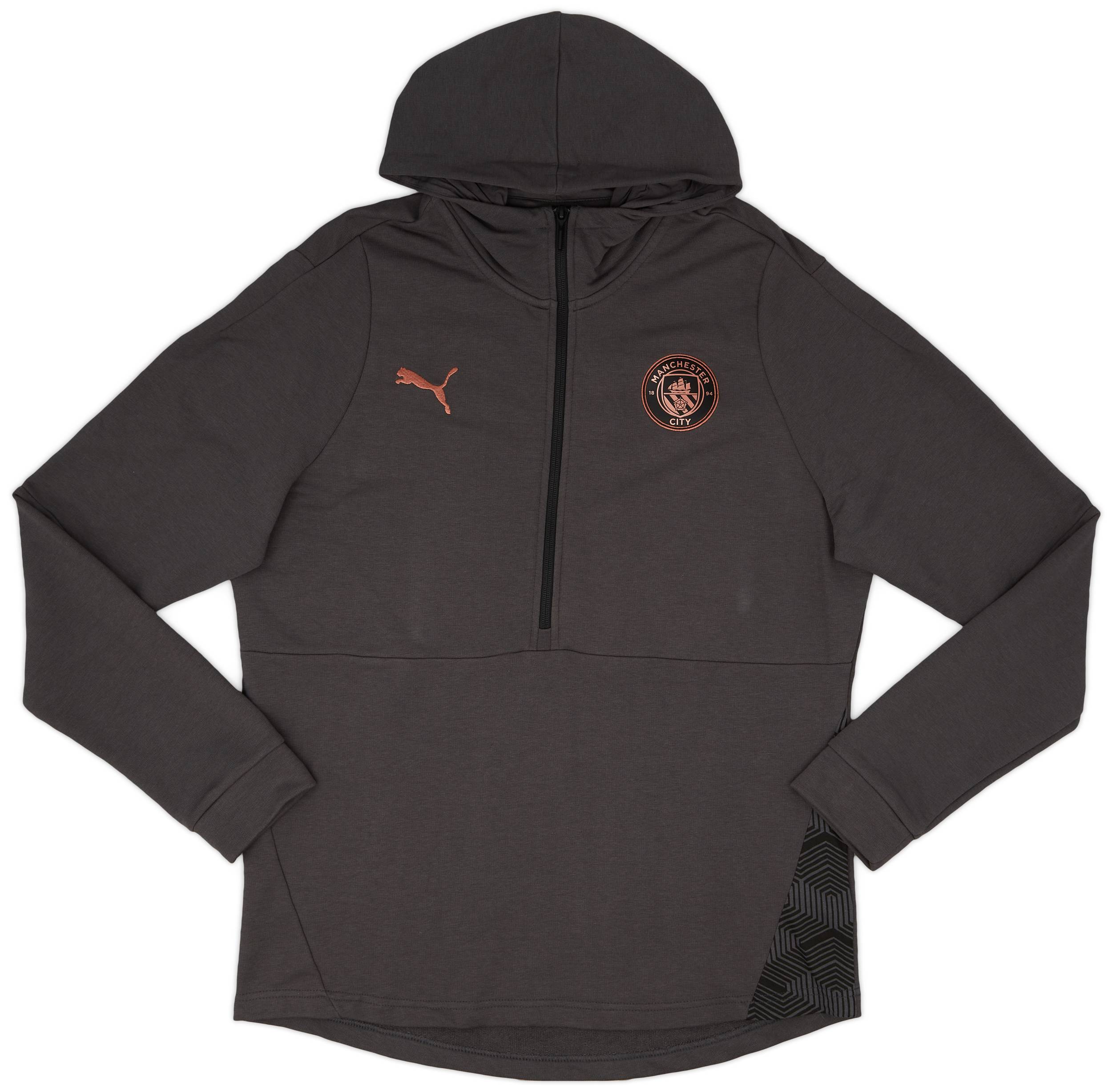 2019-20 Manchester City Puma 1/2 Zip Hooded Sweat Top - 9/10 - (XL)