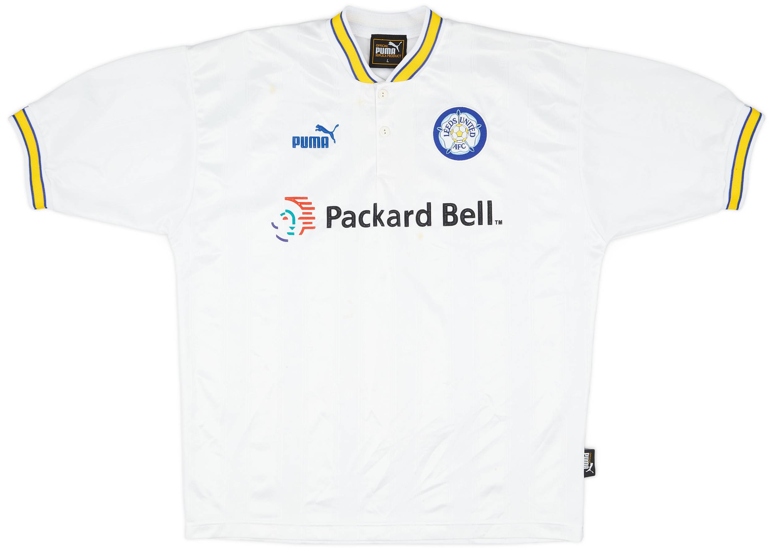 PUMA 1996-1999 LEEDS UNITED shirt △51 1996-1997-1998-1999 Leeds United Jersey Shirt Third Packard Bell