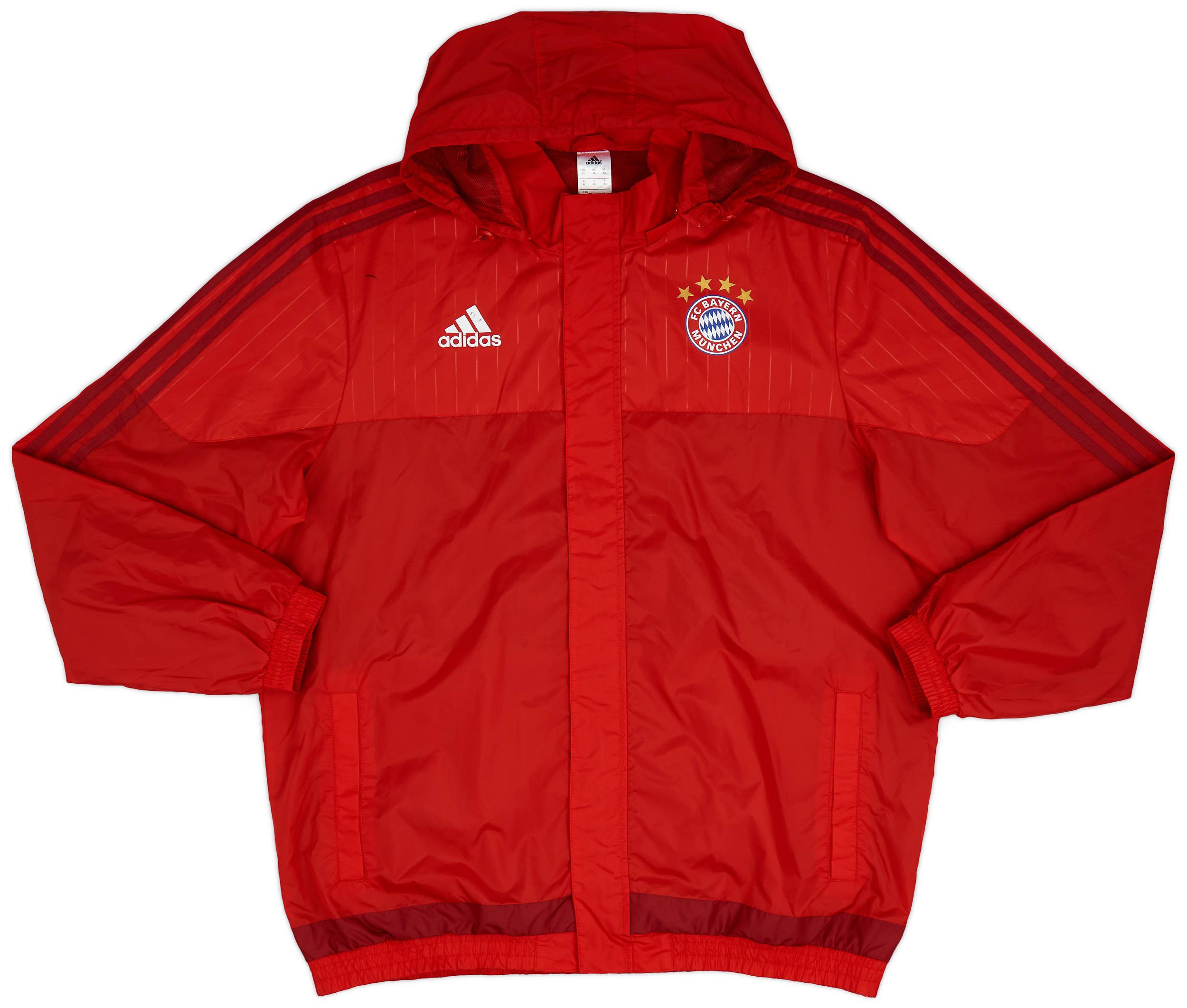 2015-16 Bayern Munich adidas Hooded Rain Jacket - 7/10 - (XL)