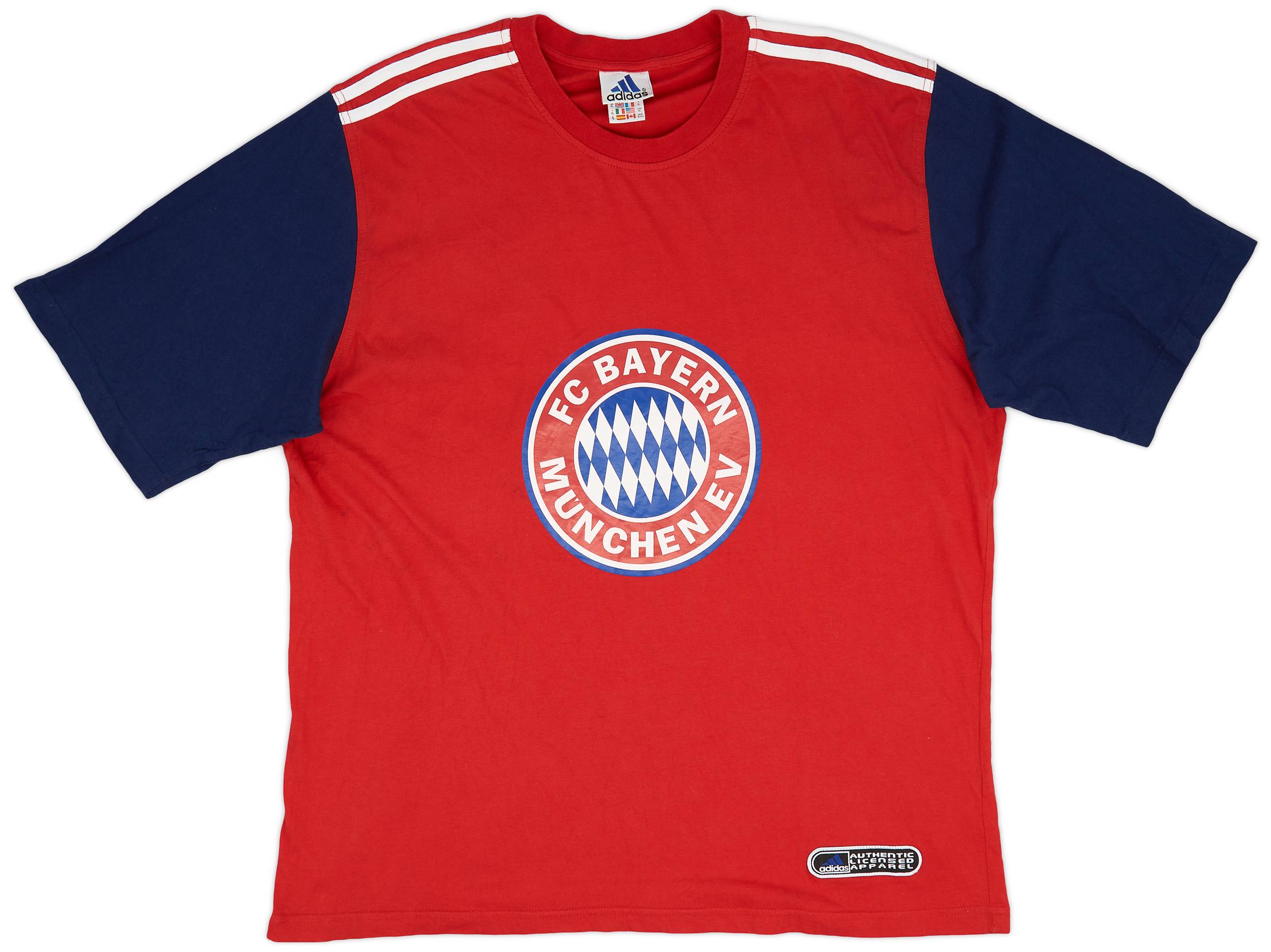1999-00 Bayern Munich adidas Graphic Tee - 9/10 - (XL)