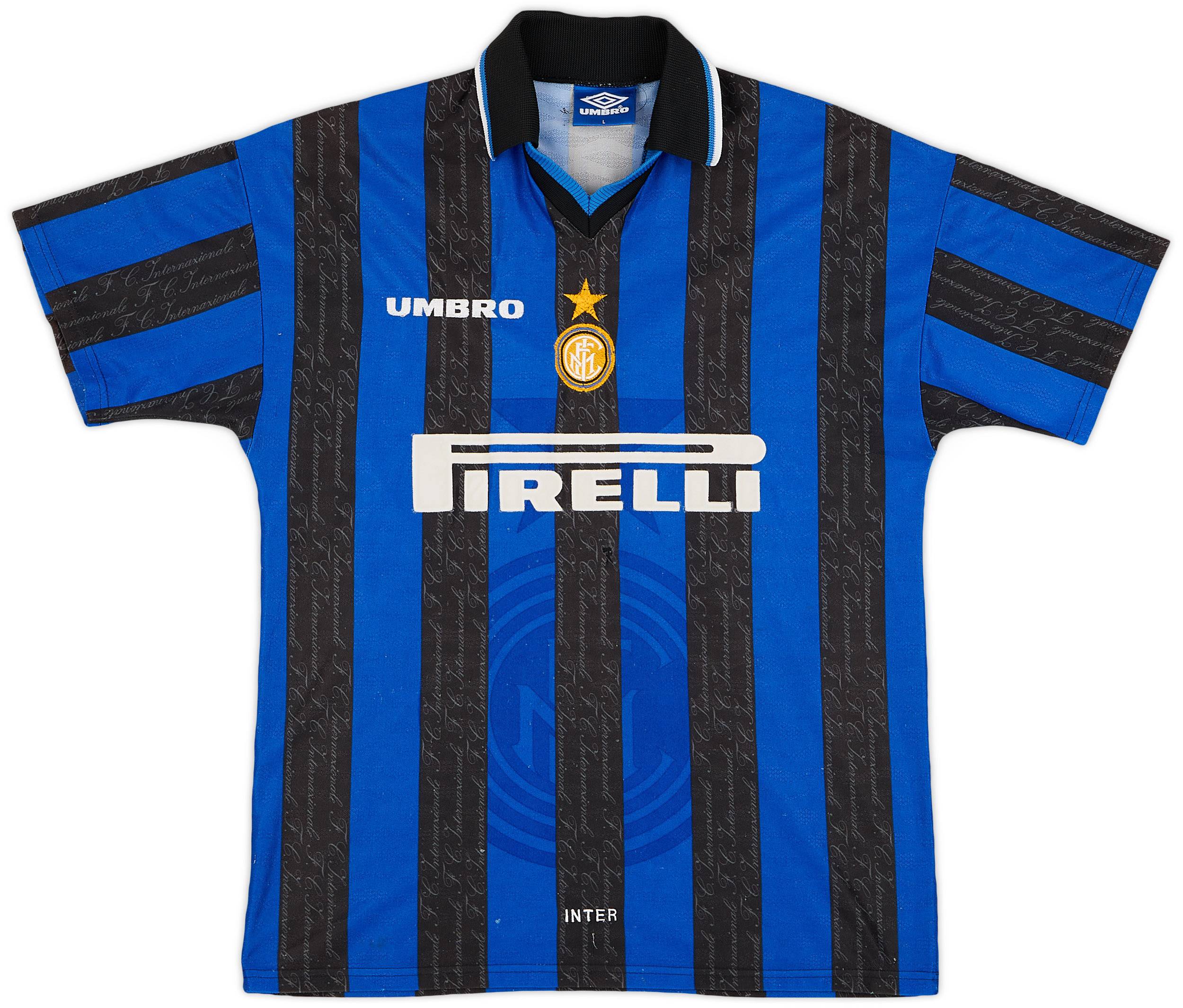 【正規1997-98 Umbro Inter home Ronaldo #10】 1997-98 Inter Milan Third Shirt Ronaldo #10 - 7/10 - (XL)