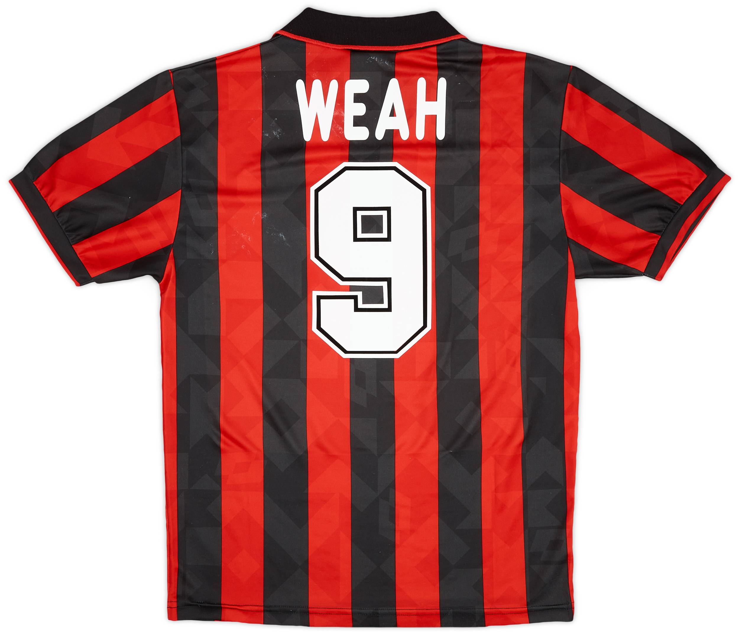 1994-95 AC Milan Home Shirt Weah #9 - 7/10 - (M)