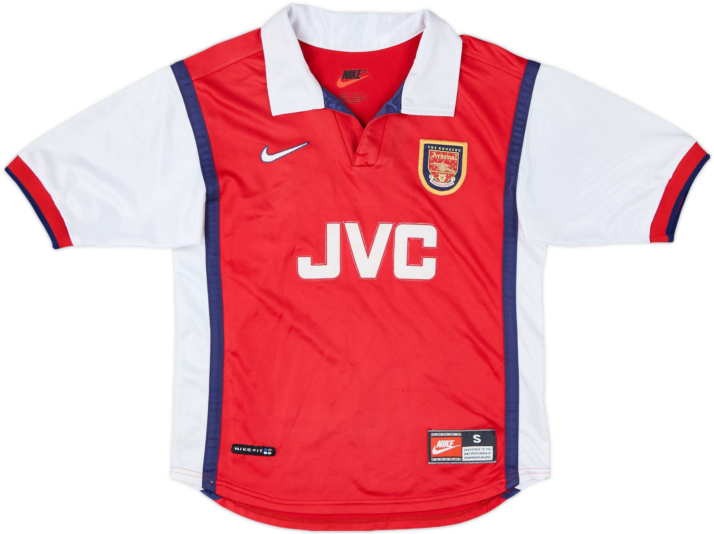 Nike Arsenal JVCアーセナル 1998 - 99サイズL 1998-99 Arsenal Home Shirt - 7/10 - (S.Boys)