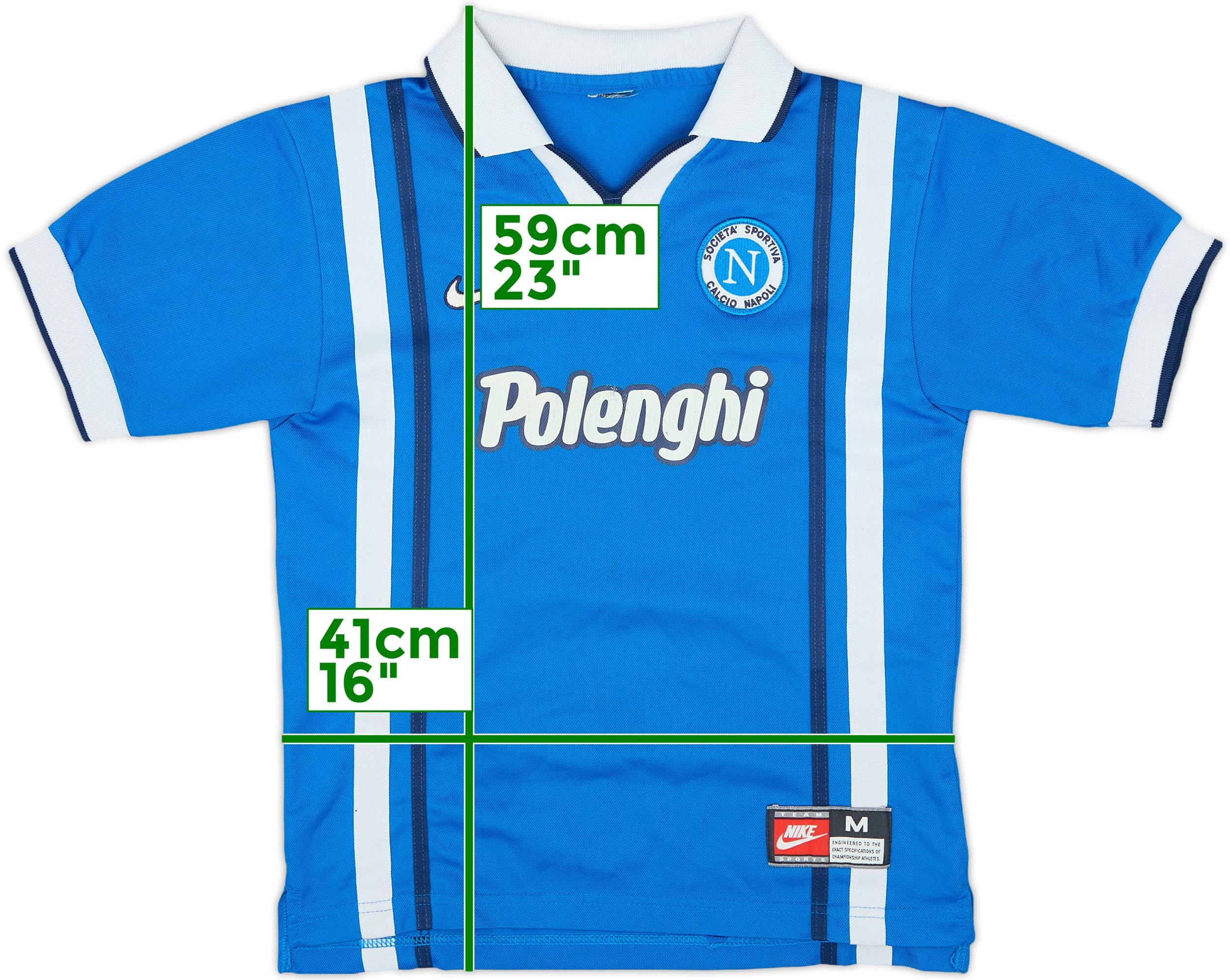 ナポリ Napoli ユニフォーム 97 98 NAPOLI 1997 1998 HOME FOOTBALL SHIRT SOCCER JERSEY NIKE sz L