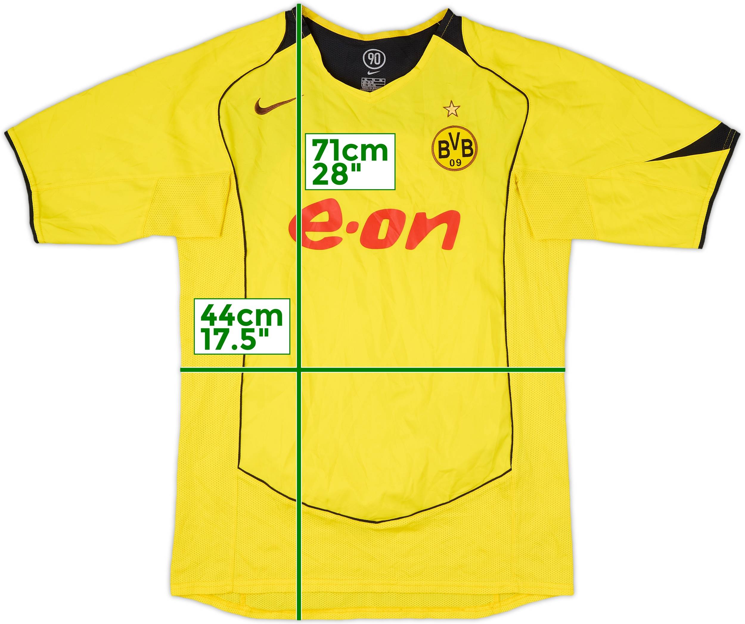 ウェア 04-05 Dortmund Signature Game Shirt 2004-05 Borussia Dortmund Home Shirt - 4/10 - (XL.Boys)
