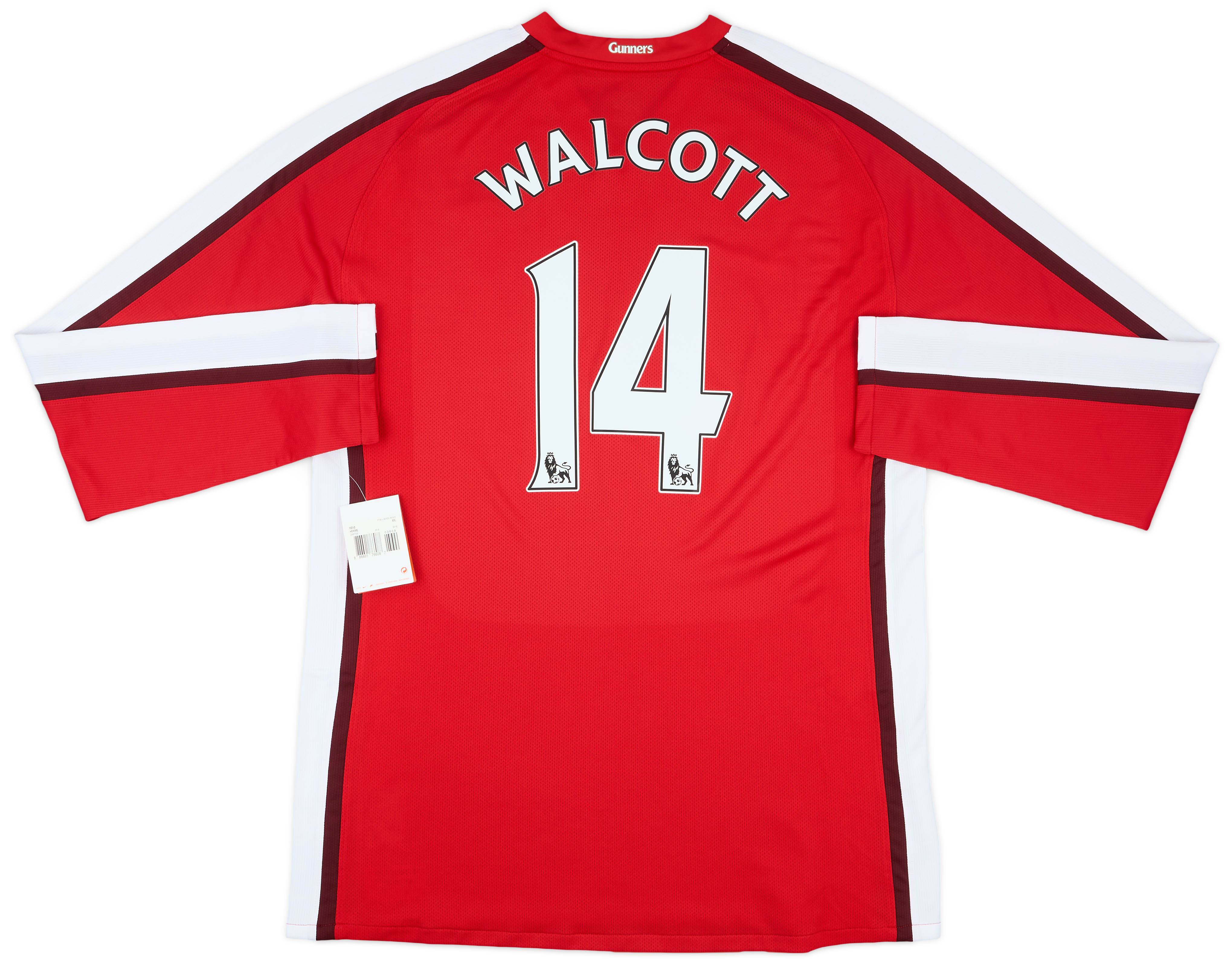 2008-10 Arsenal Player Issue Home L/S Shirt Walcott #14 (XXL)