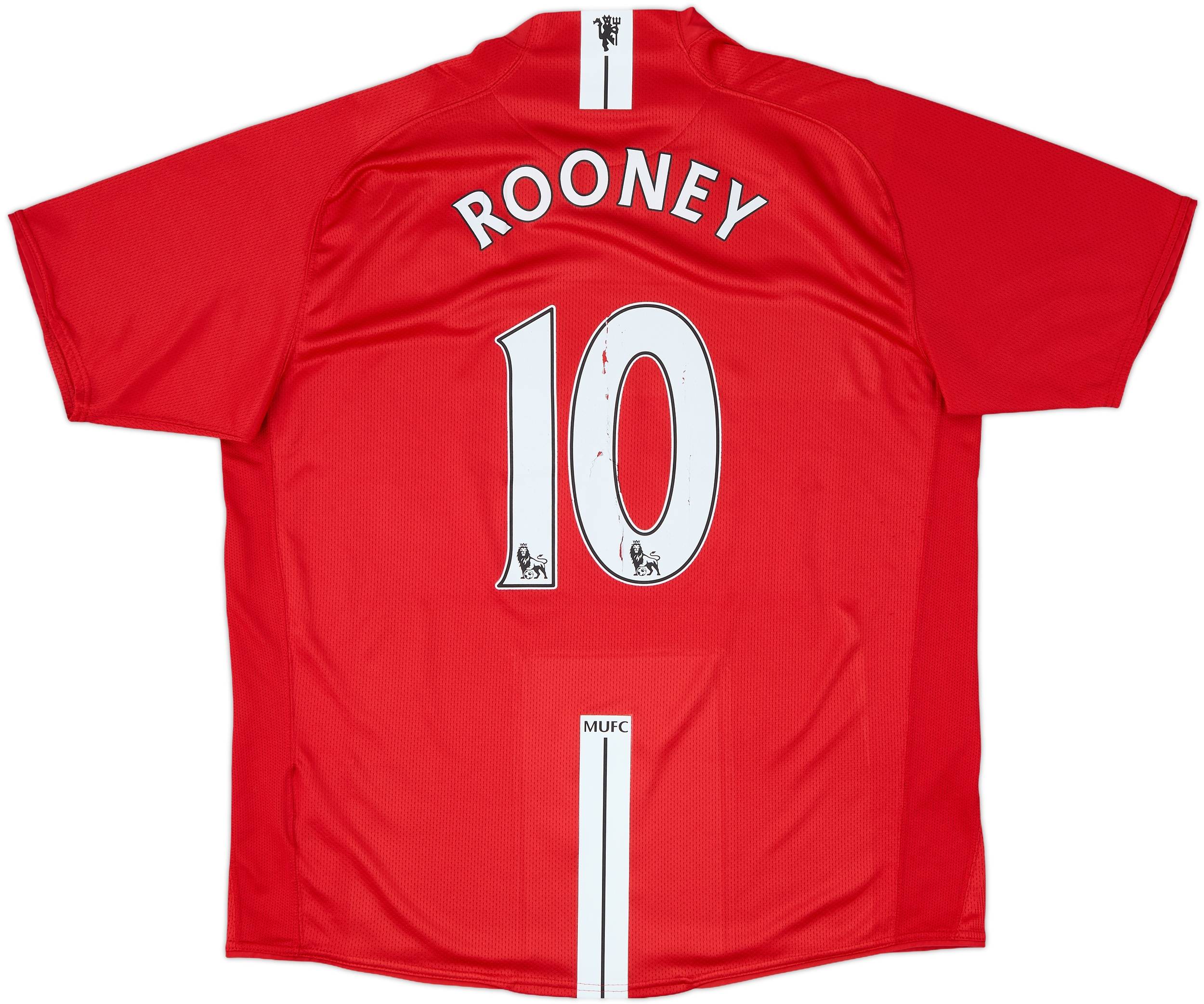 2007-09 Manchester United Home Shirt Rooney #10 - 5/10 - (XL)