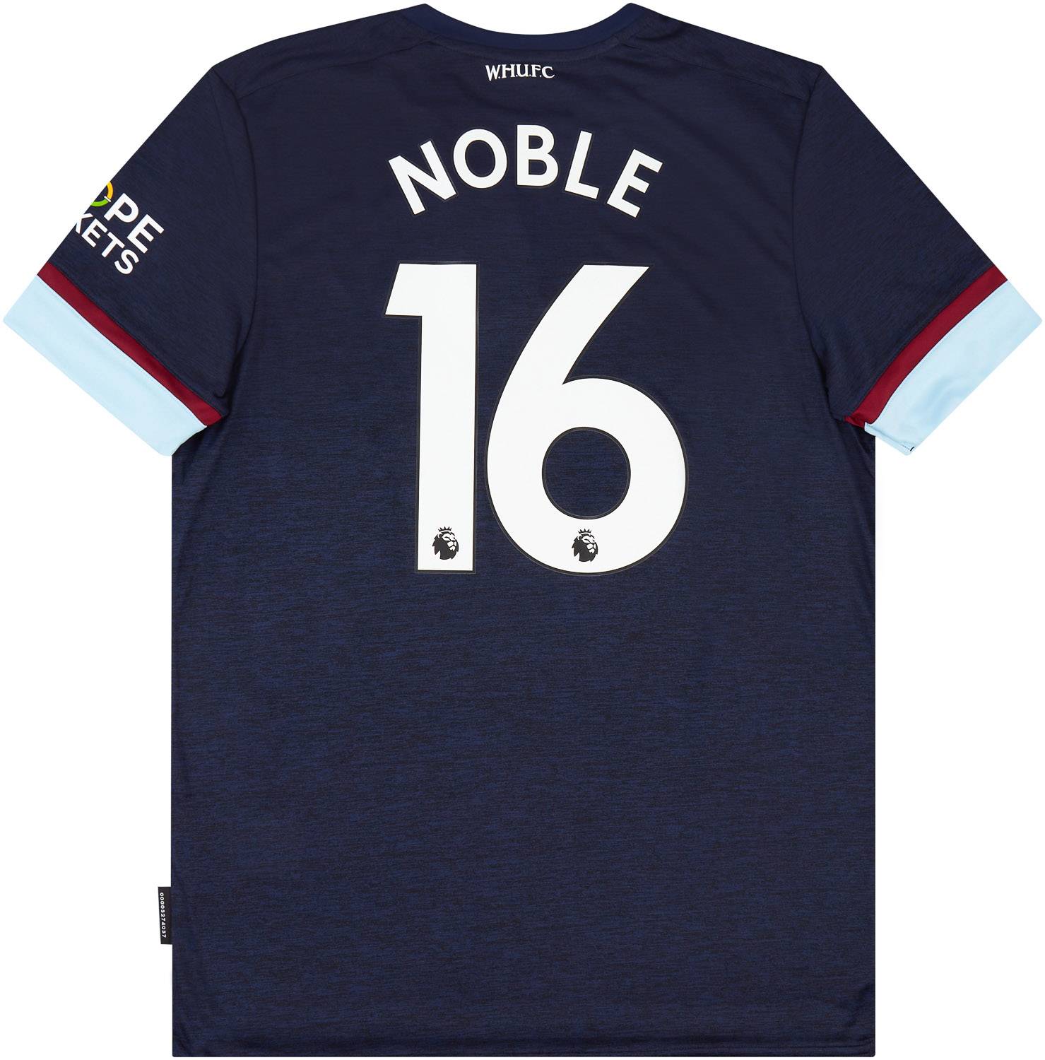 2021-22 West Ham Third Shirt Noble #16 - NEW