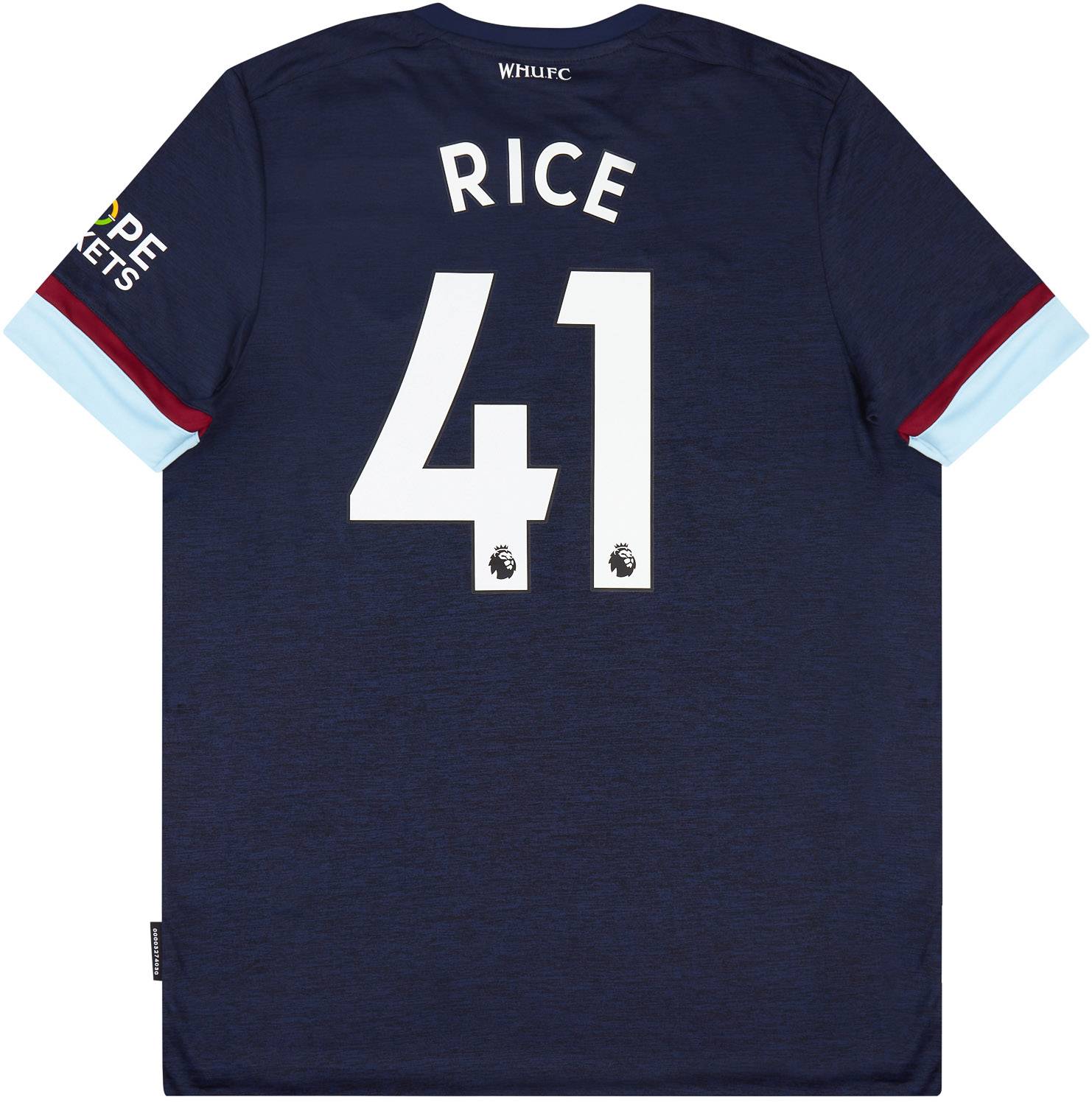 2021-22 West Ham Third Shirt Rice #41