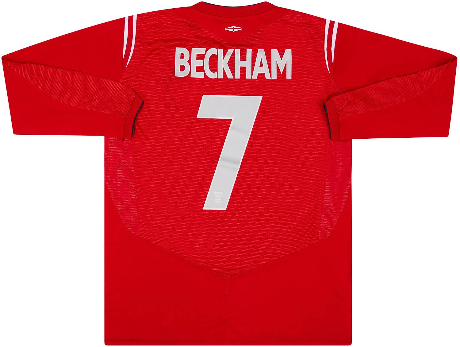 2004-06 England Away L/S Shirt Beckham #7 XXL