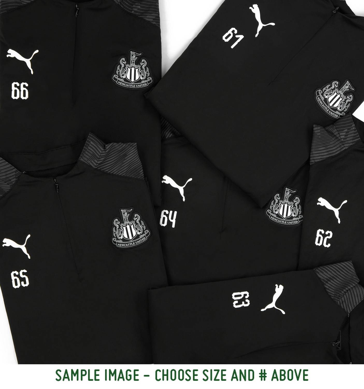 2019-20 Newcastle Player Worn 1/4 Zip Training Top # (Excellent) M