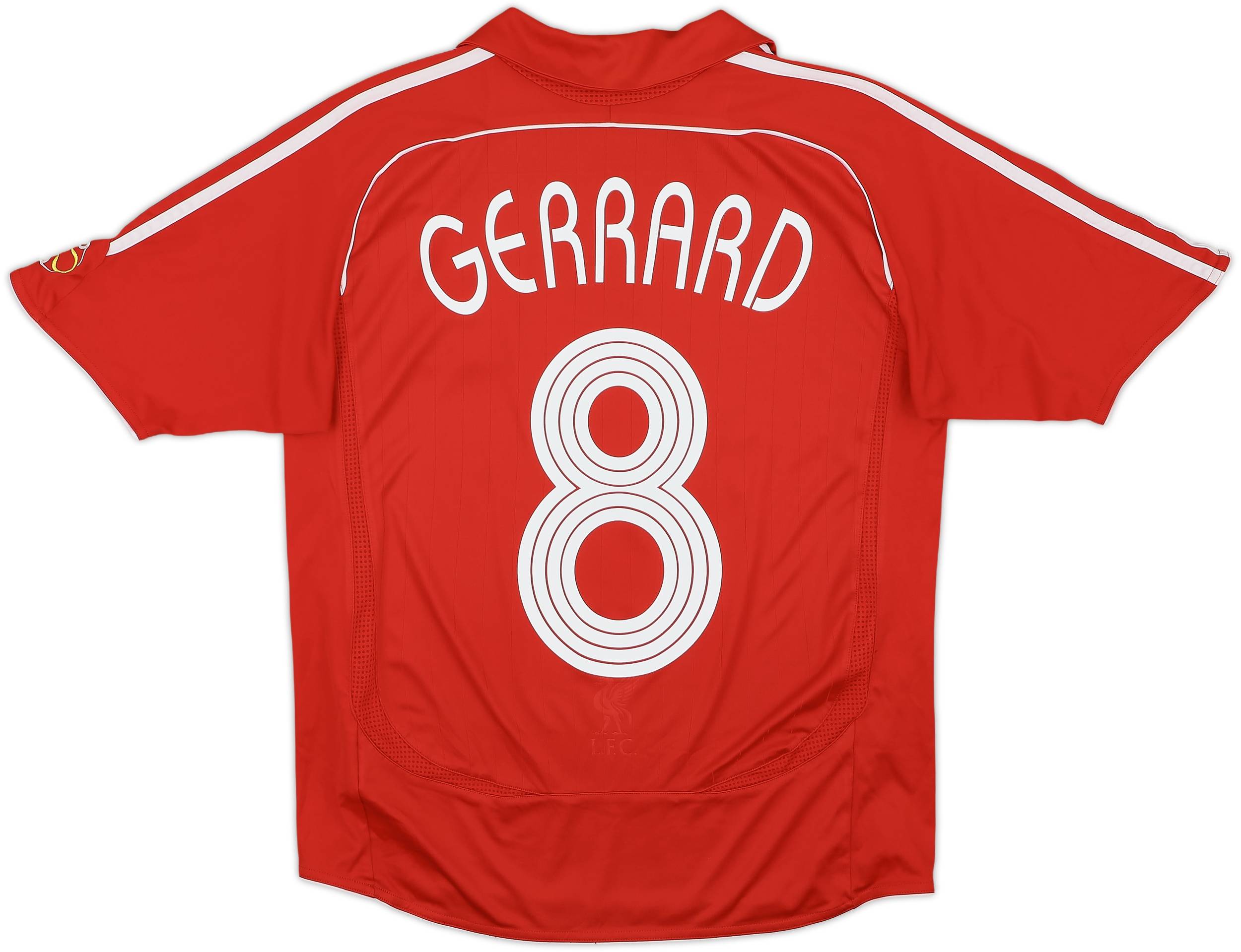 パーツ Gerrard 2006-08 Liverpool Home Shirt Gerrard #8 - 8/10 - (L.Boys)