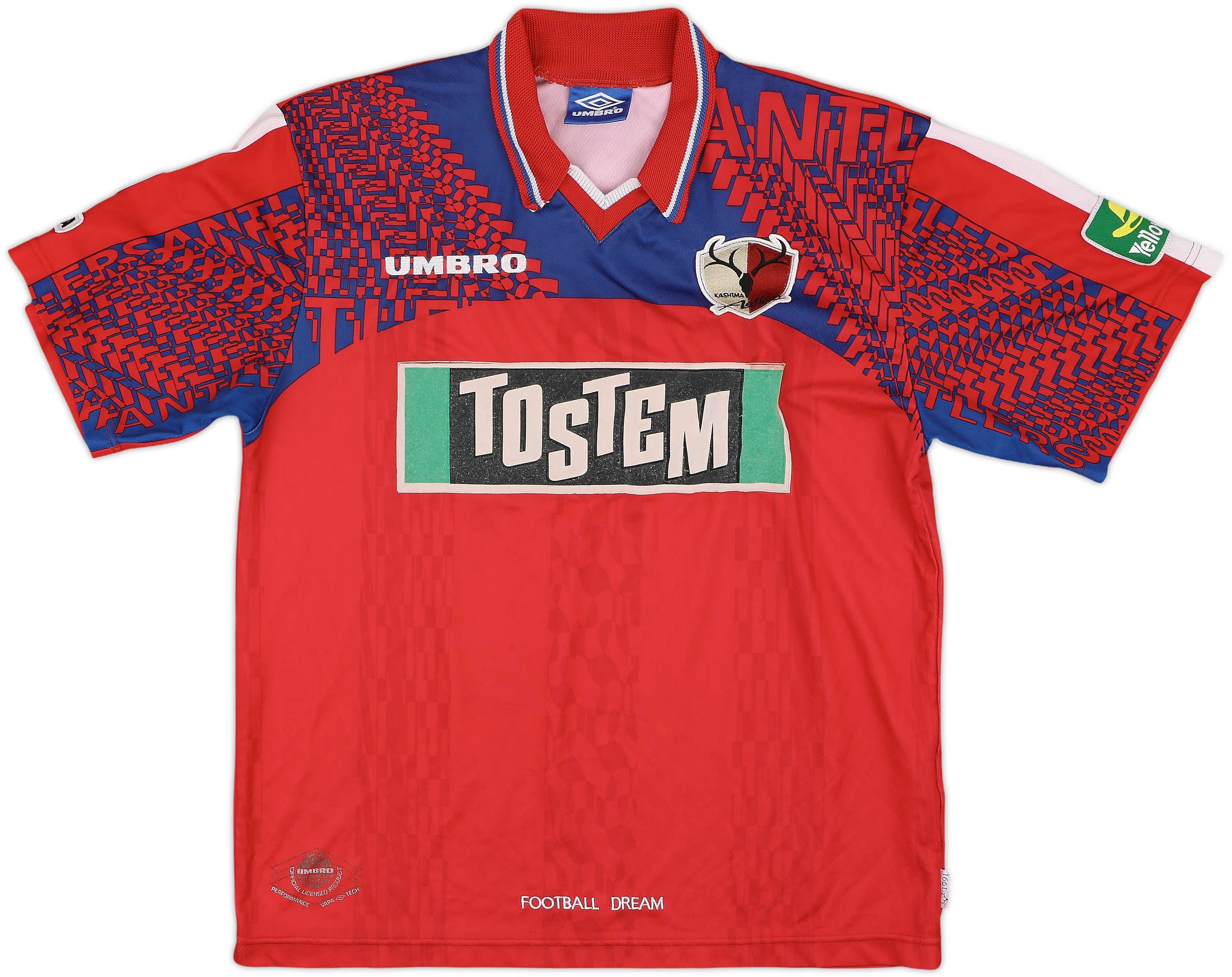 KASHIMA ANTLERS 1997)Umbroサッカーユニフォーム背番号 KASHIMA ANTLERS 1997)Umbroサッカーユニフォーム背番号