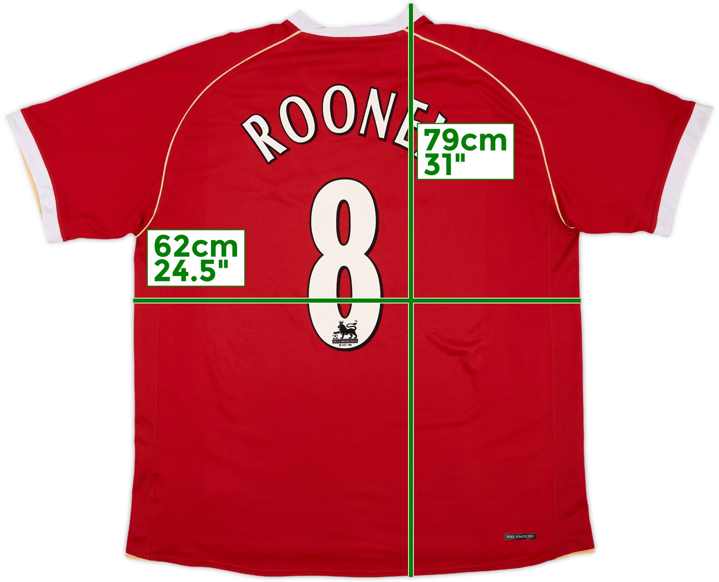 2006-07 Manchester United Home Shirt Rooney #8 - 9/10 - (XXL)