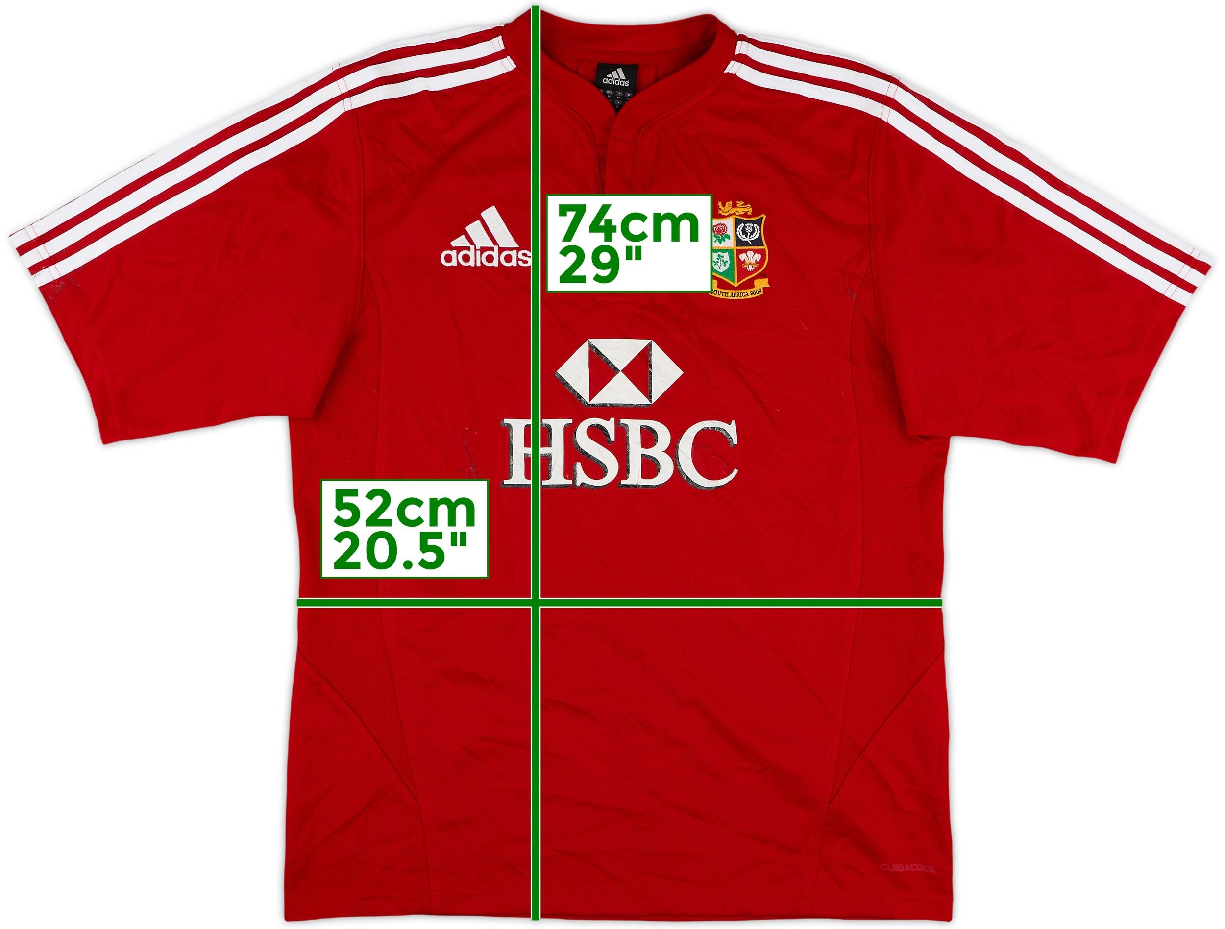 アディダス British Irish Lions Rugby Jersey 2009 British & Irish Lions Rugby Home Shirt - 5/10 - (M)