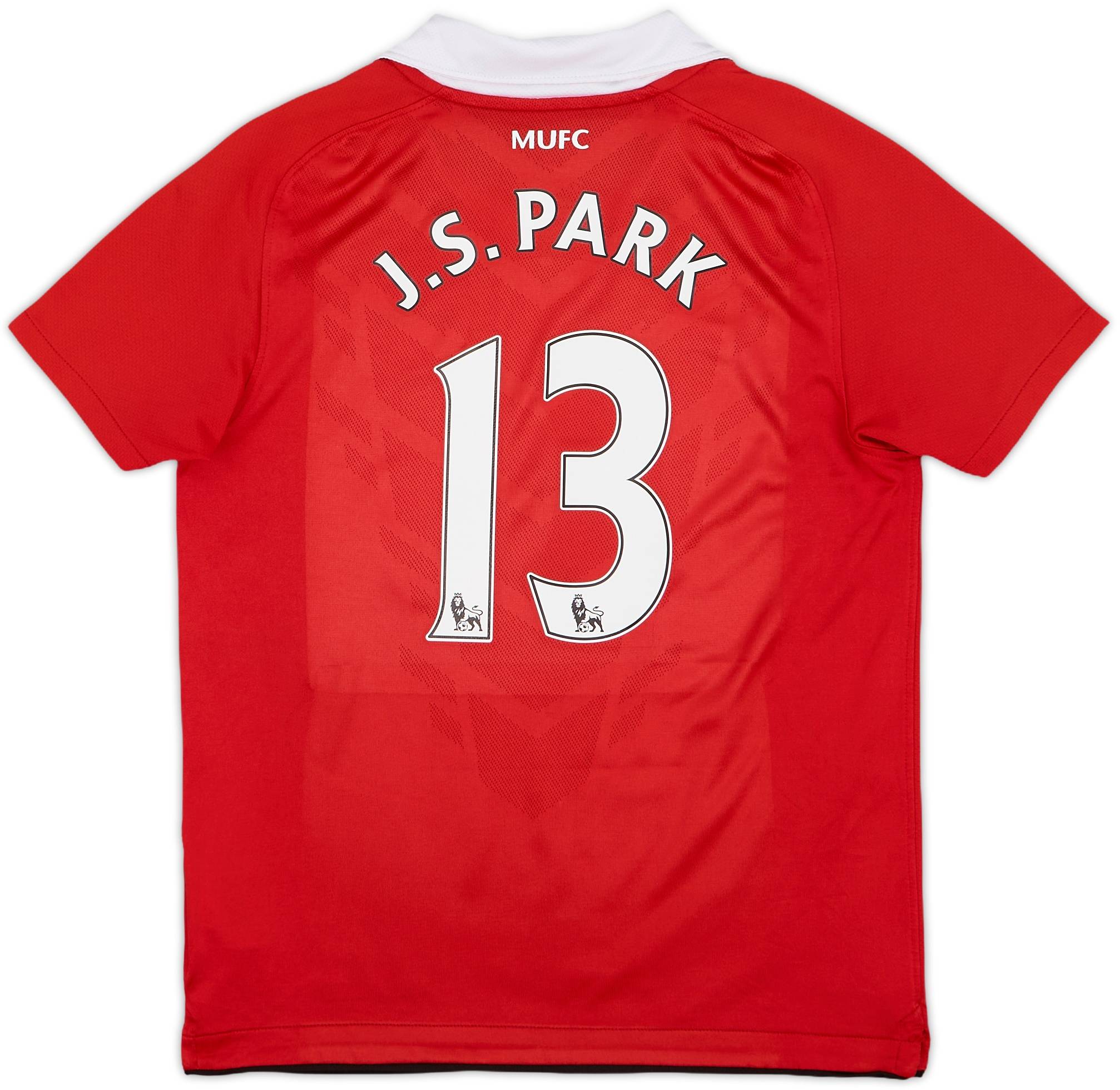2010-11 Manchester United Home Shirt J.S.Park #13 - 8/10