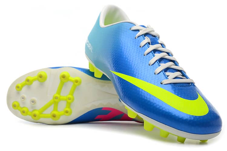 Nike football boots blue and yellow cheap