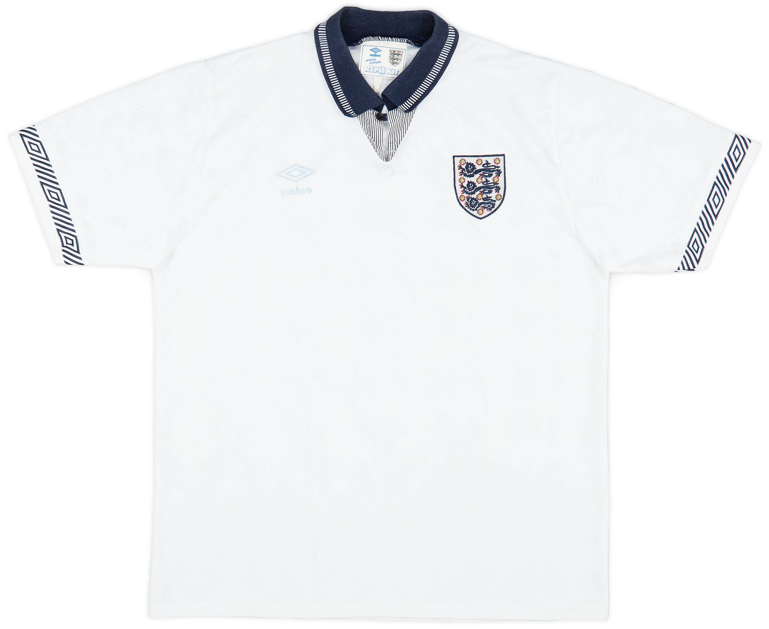 1990-92 England Home Shirt - 5/10 - (XL)