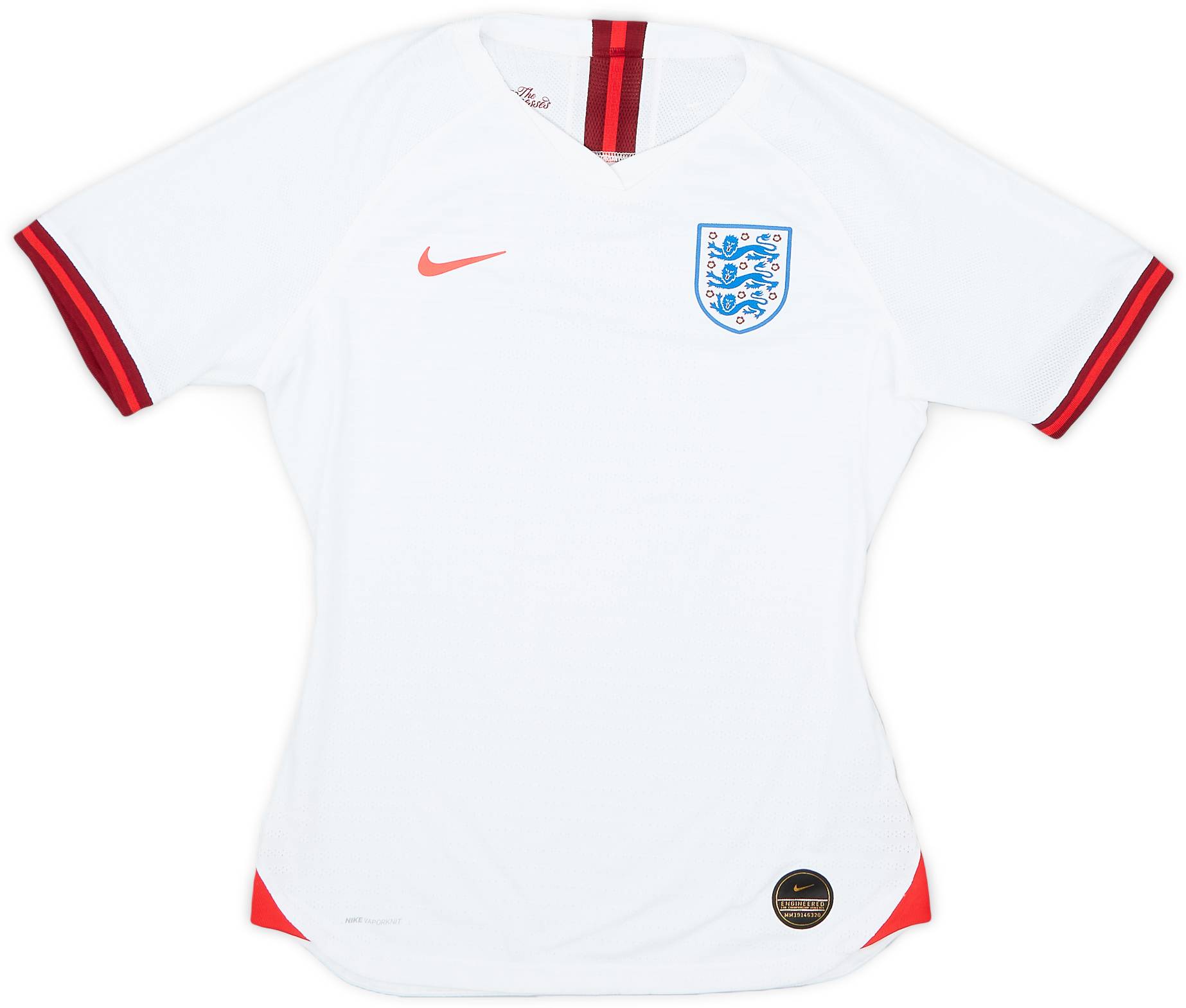 2019 England Lionesses Authentic Home Shirt 10 10 Women s S
