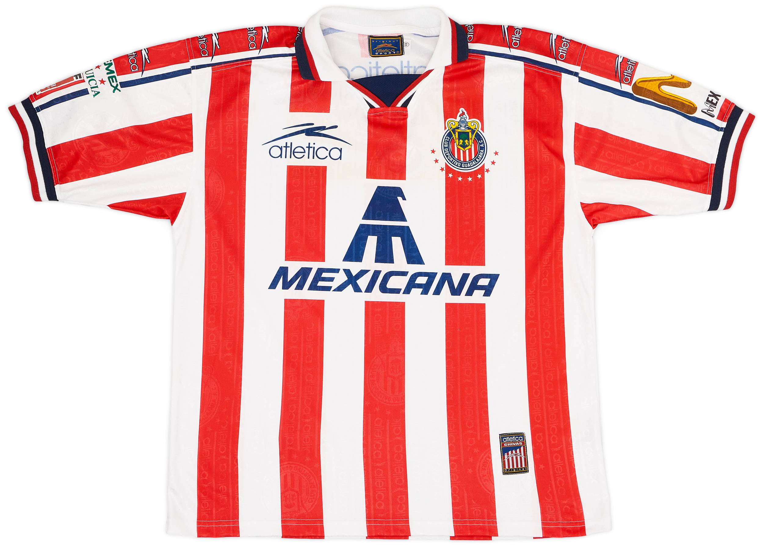 1997 98 Chivas Guadalajara Home Shirt 9 10 XXL