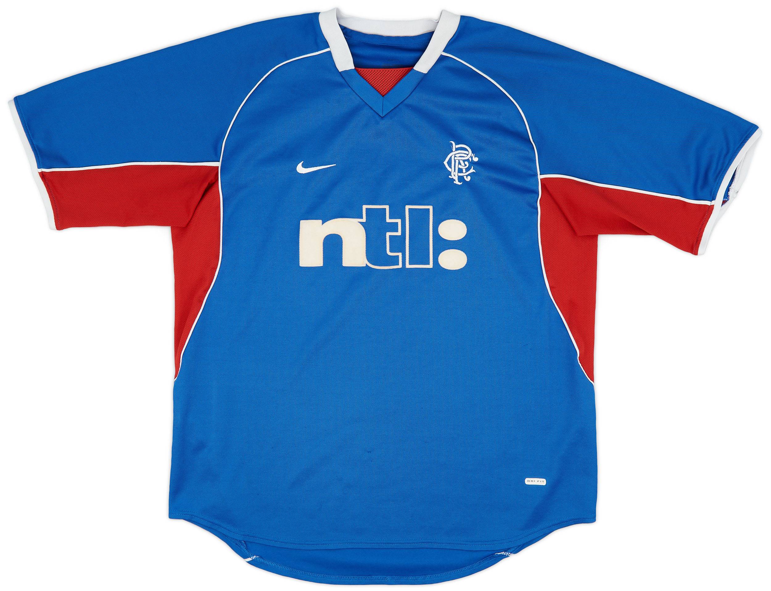 2001-02 Rangers Home Shirt - 7/10 - (XL)