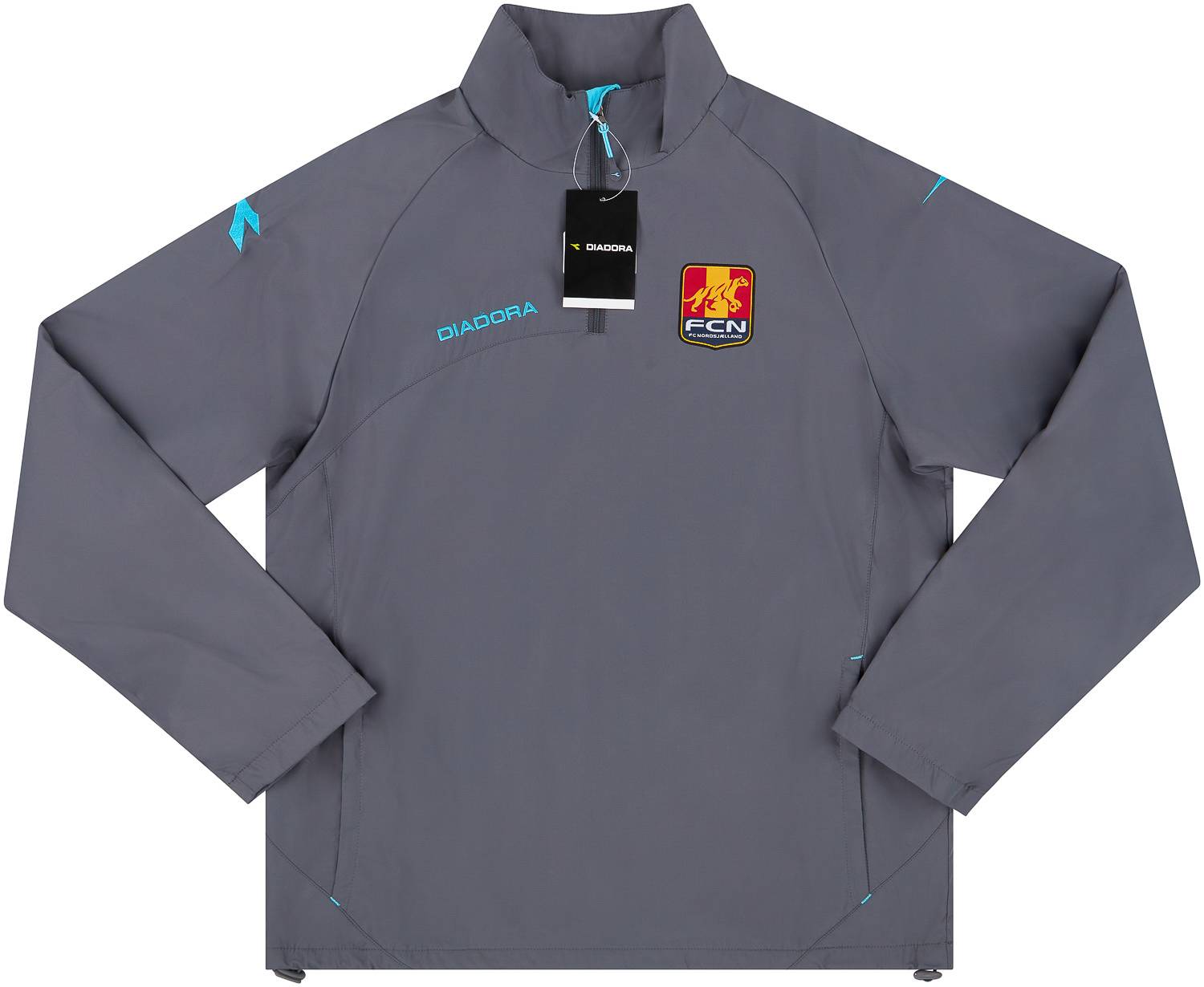 2015-16 FC Nordsjælland Diadora 1/4 Zip Windbreaker Training Top - NEW