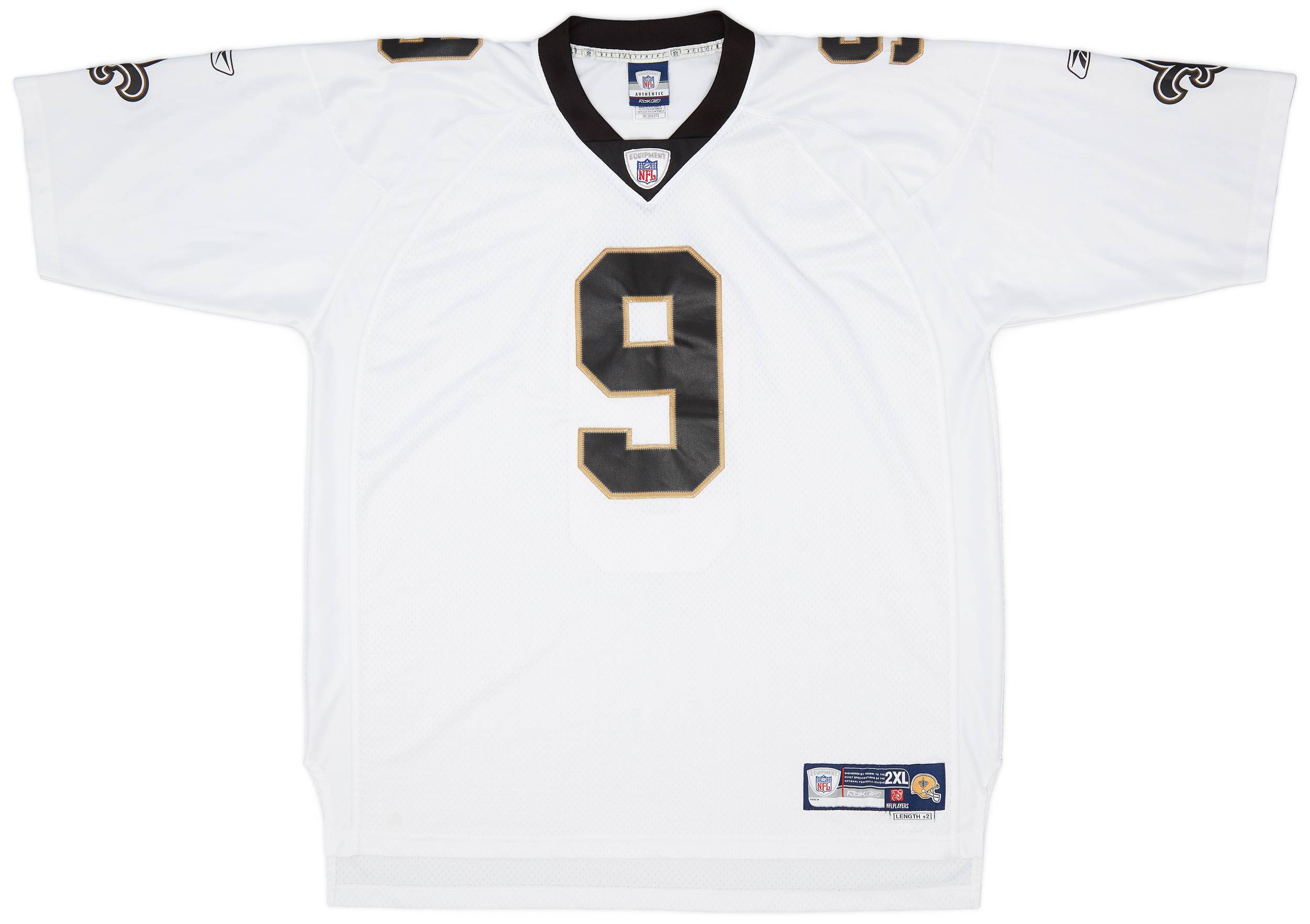 2007 New Orleans Saints Brees 9 Reebok Premier Away Jersey Very Good XXL