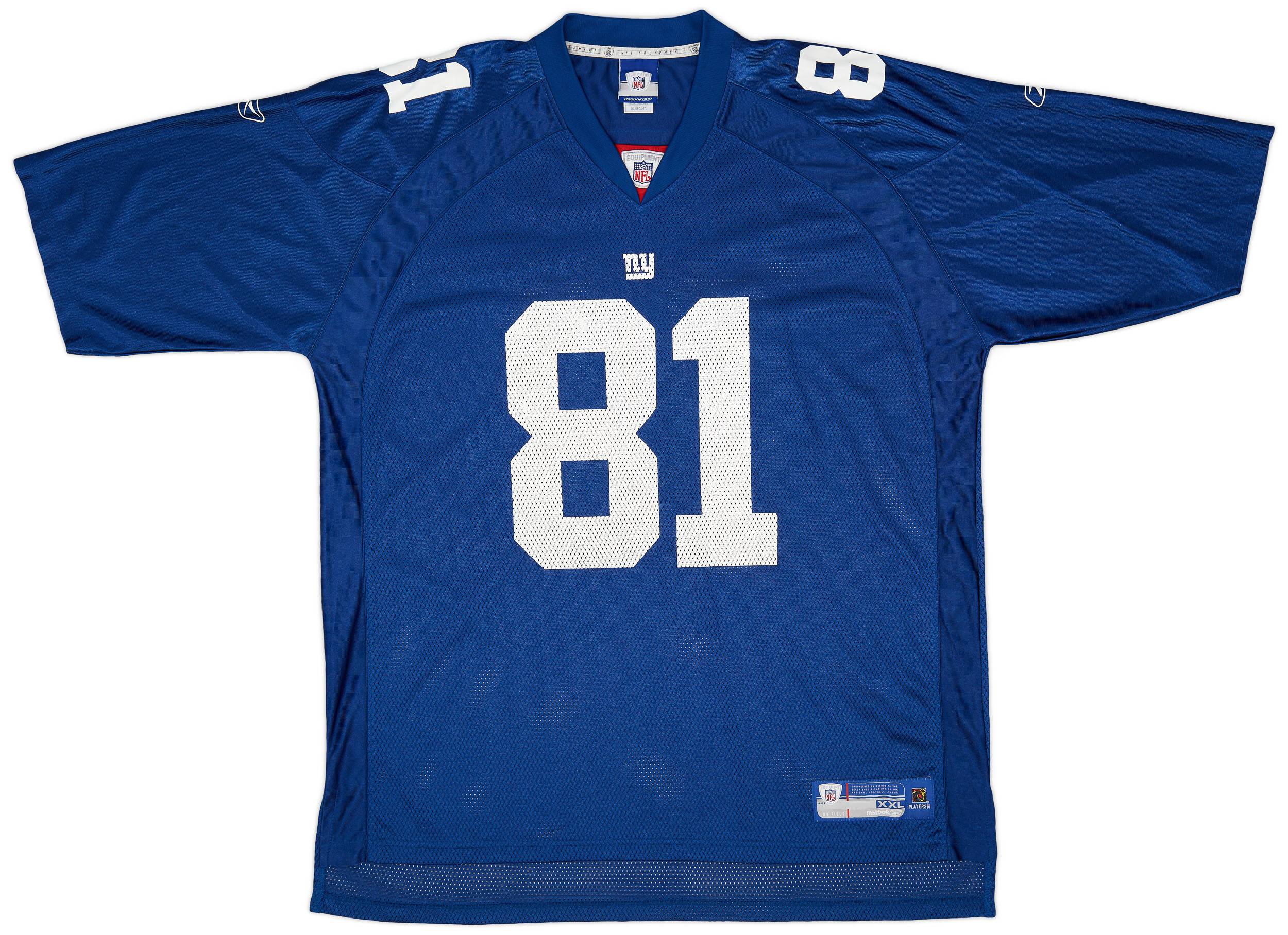 2005 06 New York Giants Toomer 81 Reebok On Field Home Jersey Excellent XXL