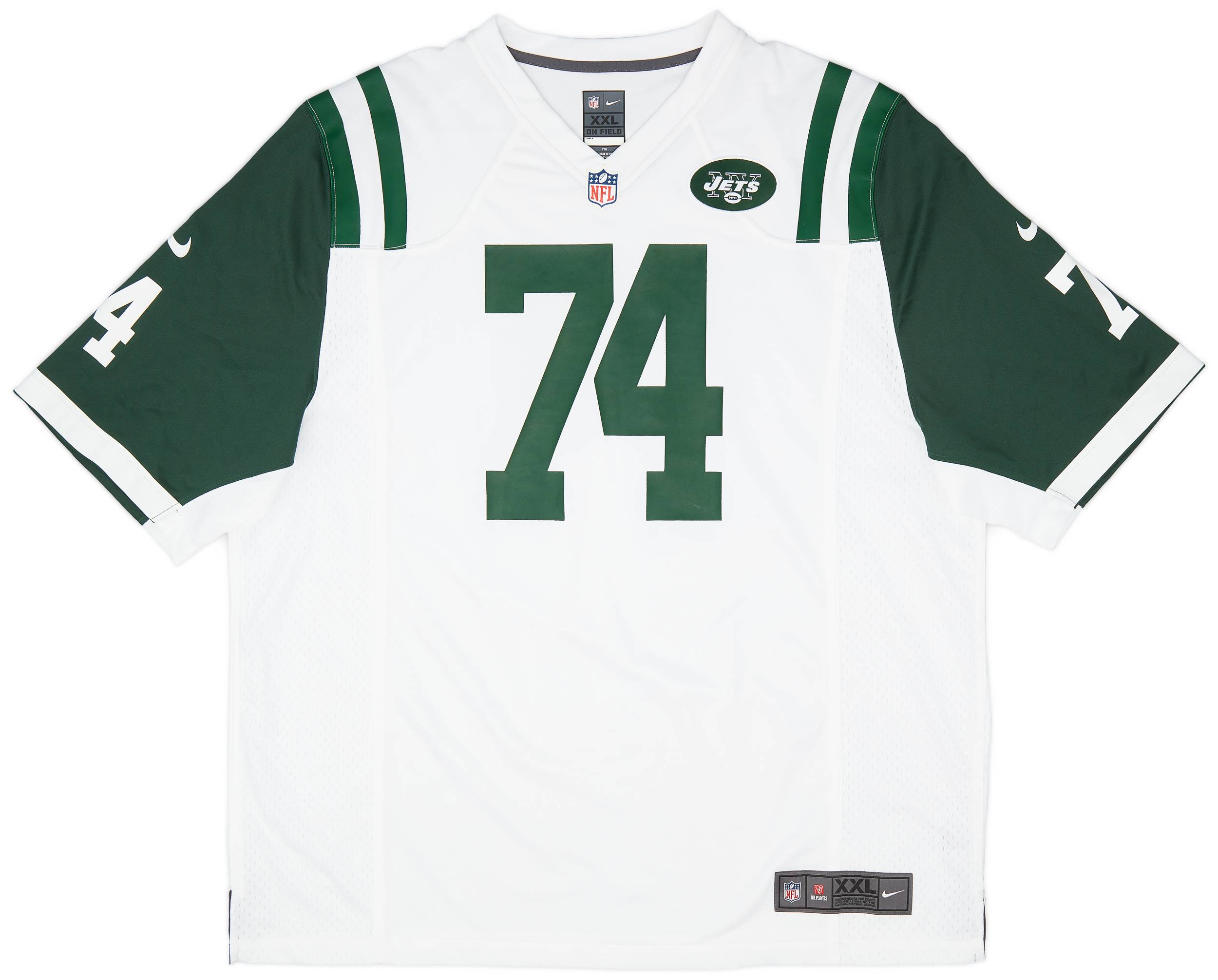 2012 16 New York Jets Mangold 74 Nike Game Away Jersey Excellent XXL