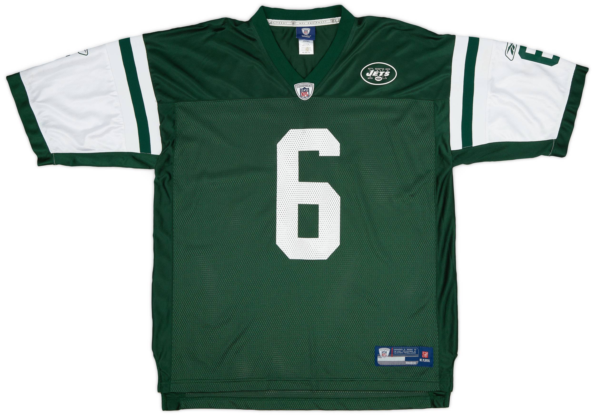 2009-11 New York Jets Sanchez #6 Reebok On Field Home Jersey (Excellent) XL