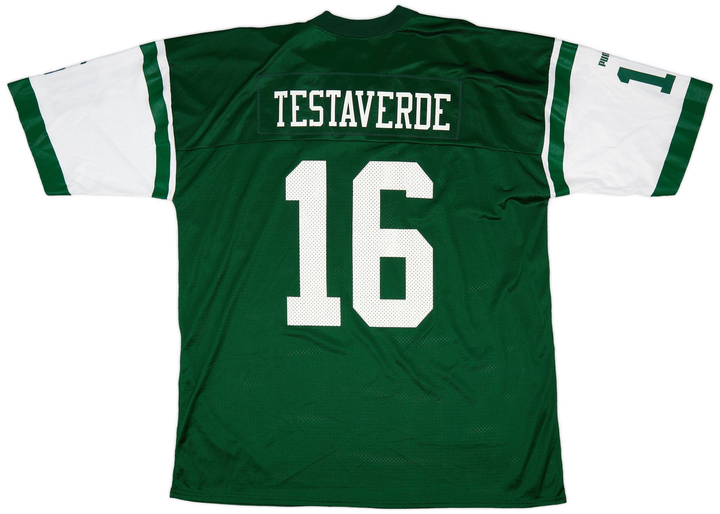 1998-00 New York Jets Testaverde #16 Puma Home Jersey (Very