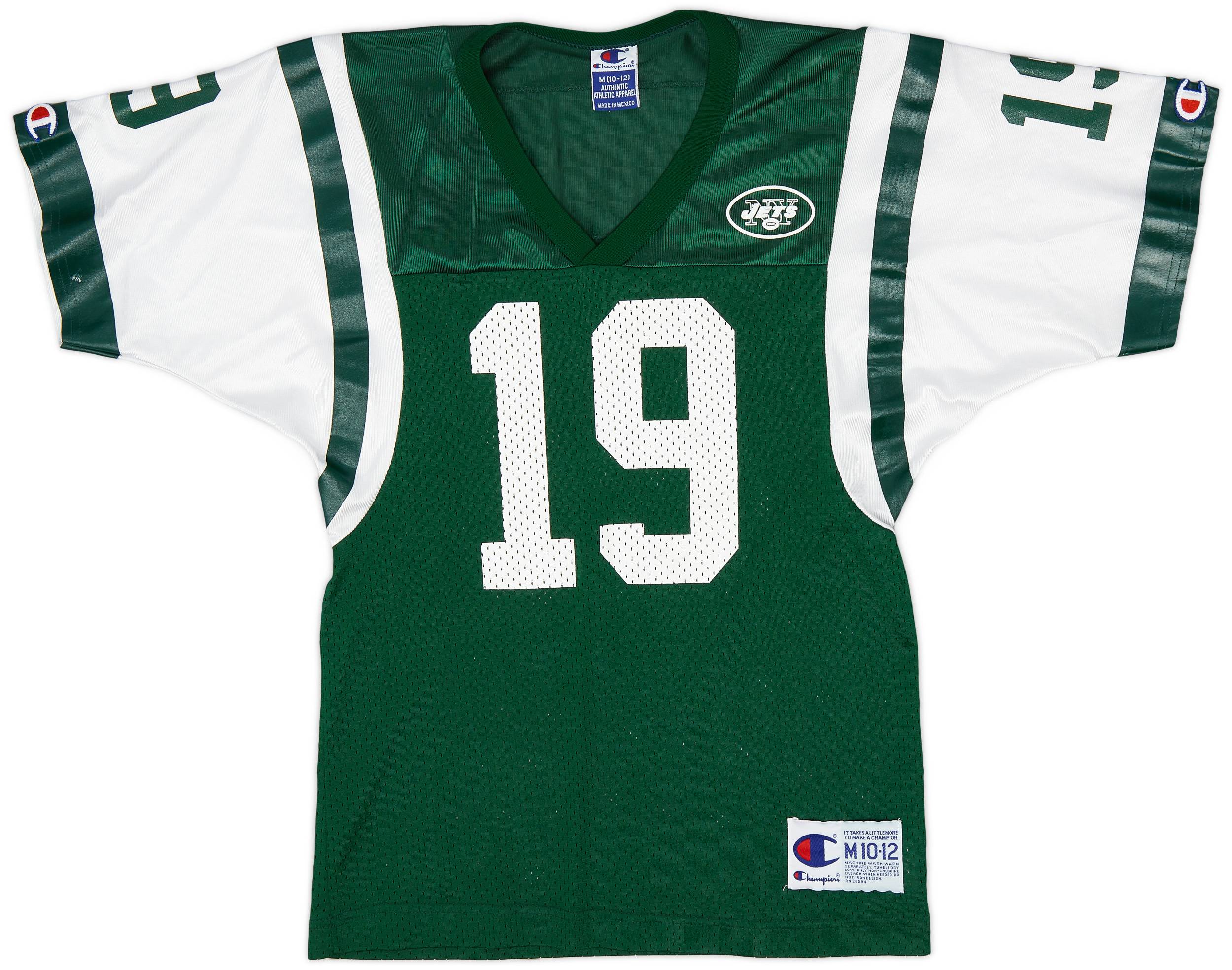 1998-99 New York Jets K. Johnson #19 Champion Home Jersey (Excellent) M.Kids