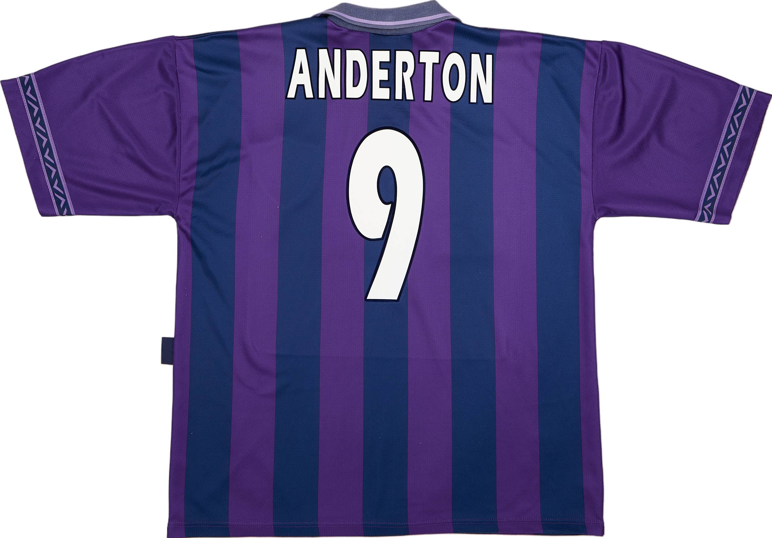 1995-97 Tottenham Away Shirt Anderton #9 - 8/10 - (L)