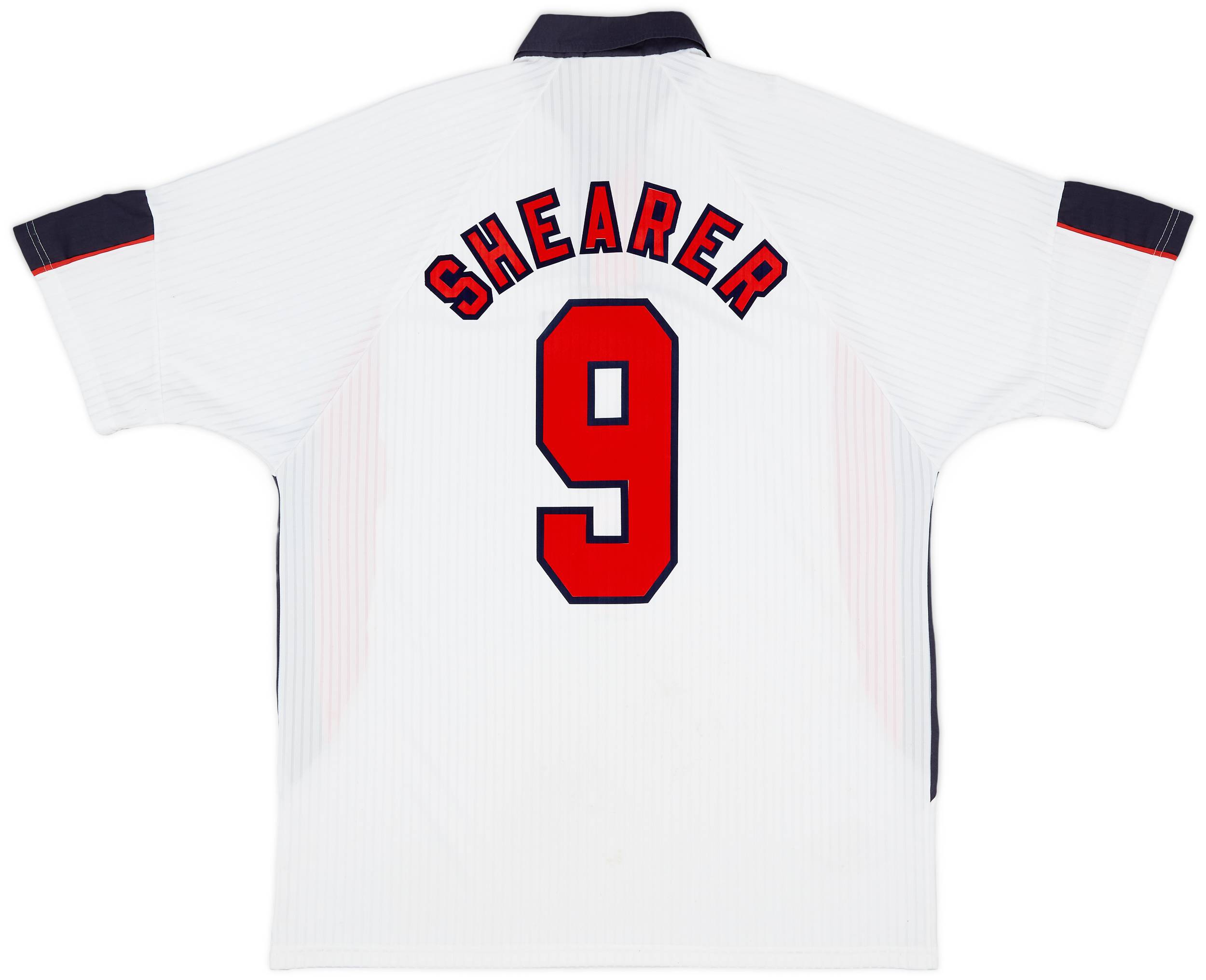 1997-99 England Home Shirt Shearer #9 - 6/10 - (XL)